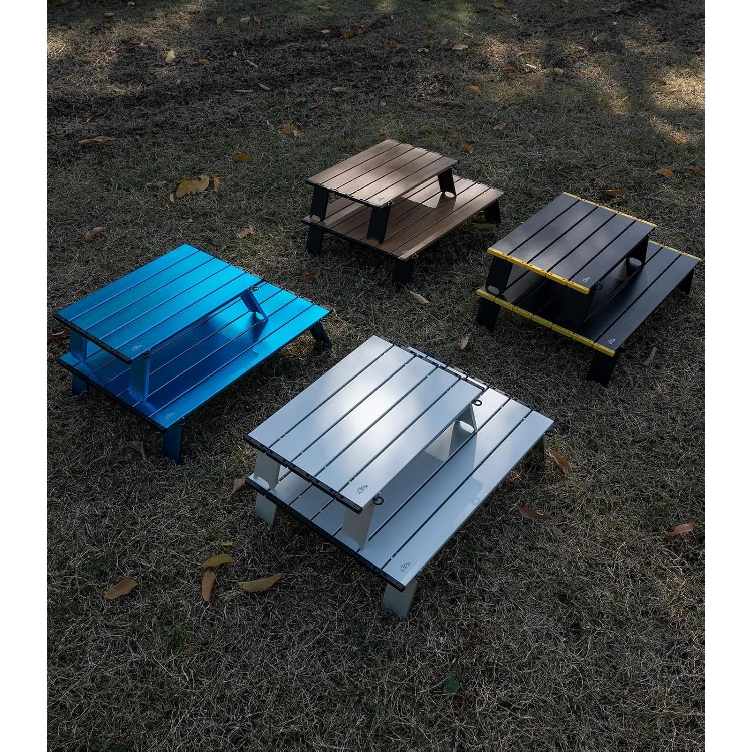 Mesa Plegable Compacta iClimb IC703707 Aluminio Verde 12.7cm