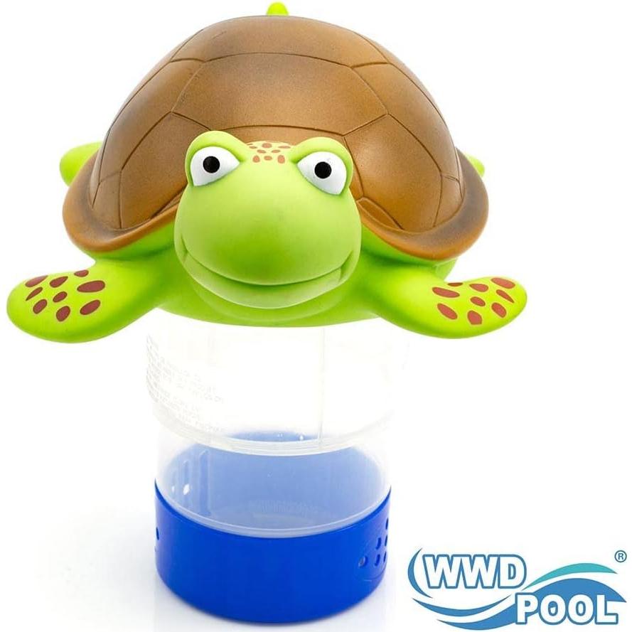 Flotador de Cloro WWD POOL Tortuga para Piscinas 25.4 cm