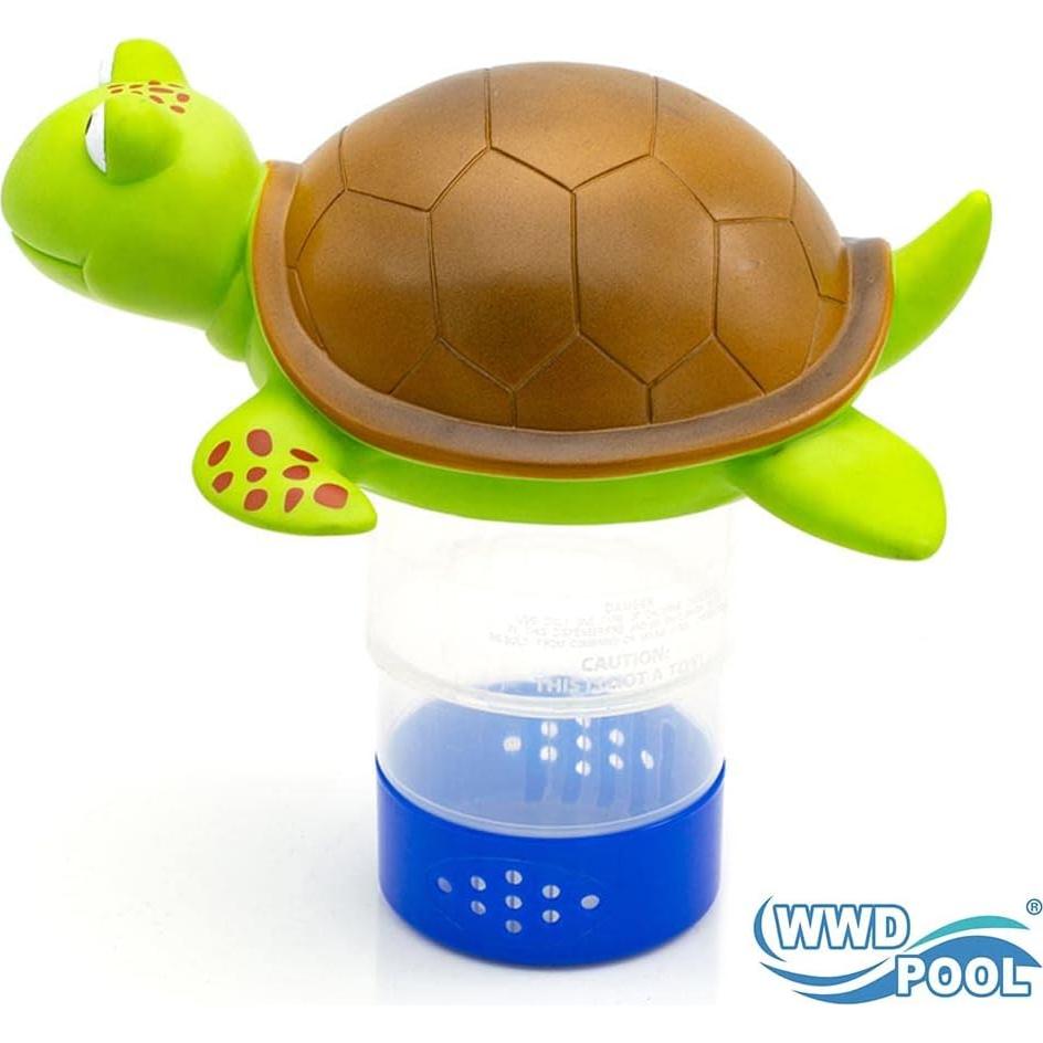 Flotador de Cloro WWD POOL Tortuga para Piscinas 25.4 cm