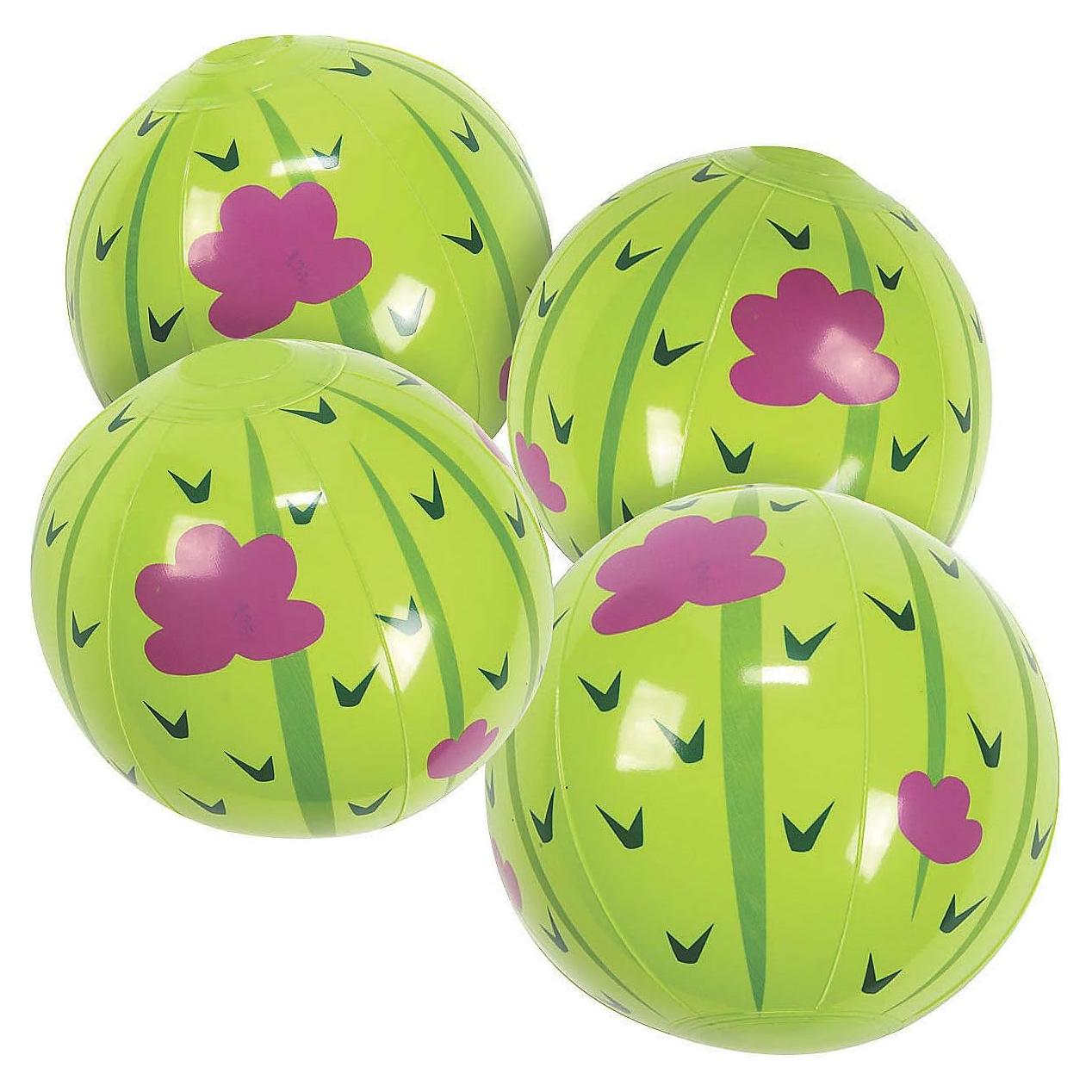 Mini Pelotas de Playa Cactus Fun Express - Paquete de 12