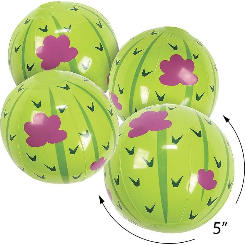 Mini Pelotas de Playa Cactus Fun Express - Paquete de 12