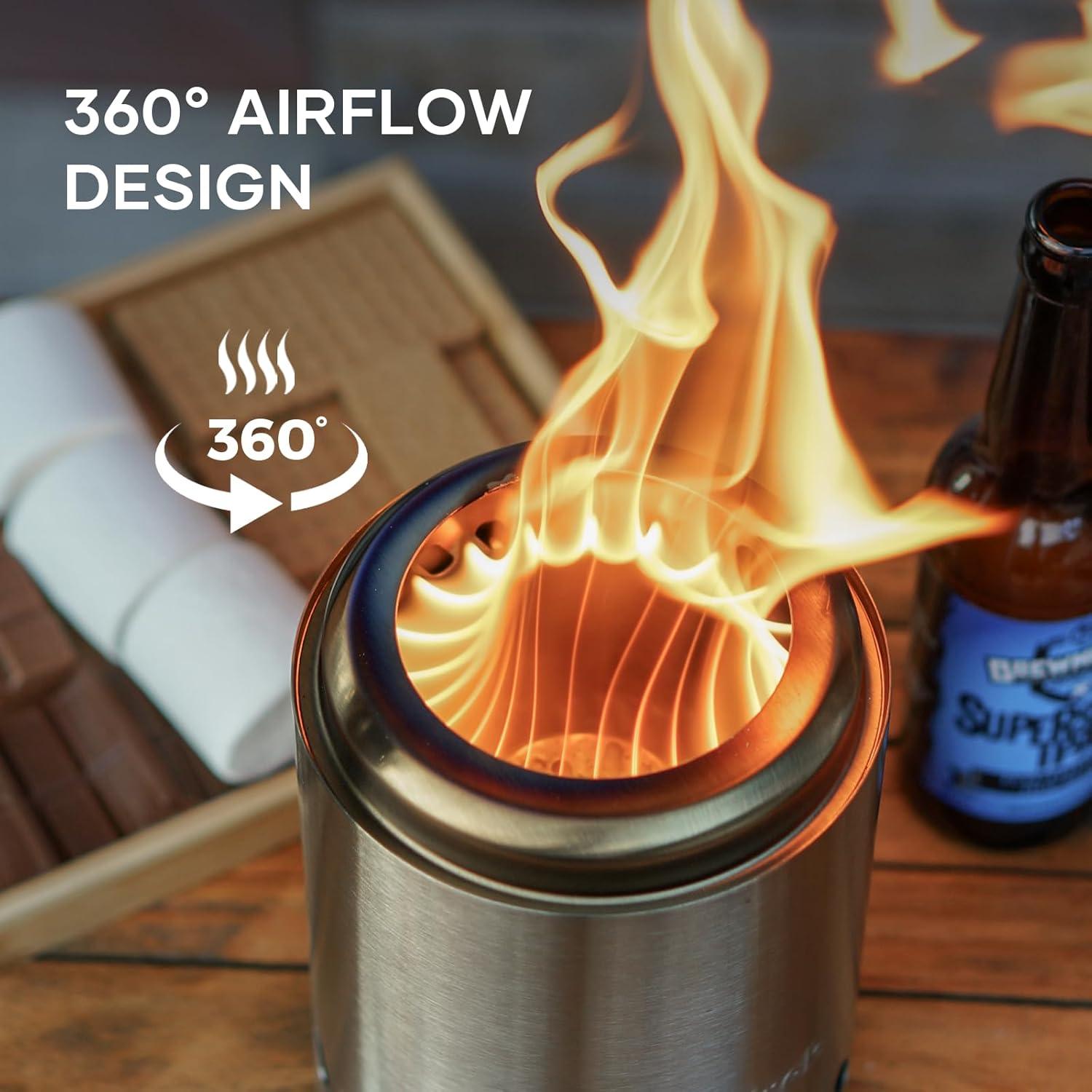 Hoguera Portátil Dodometrek 5.5" Oliva Acero Inoxidable