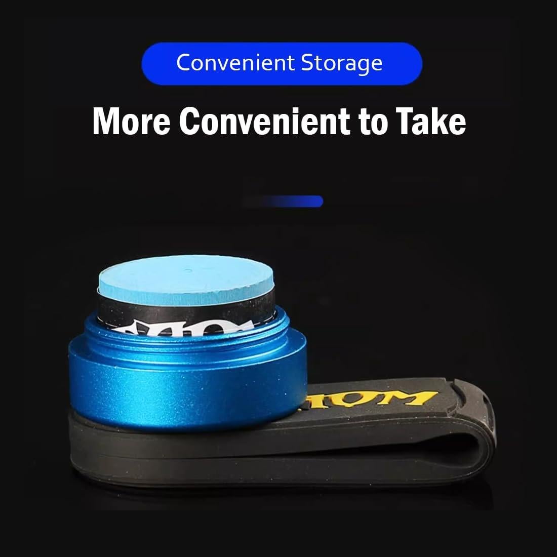 Soporte de Tiza de Billar YEUEK Redondo Aluminio Azul