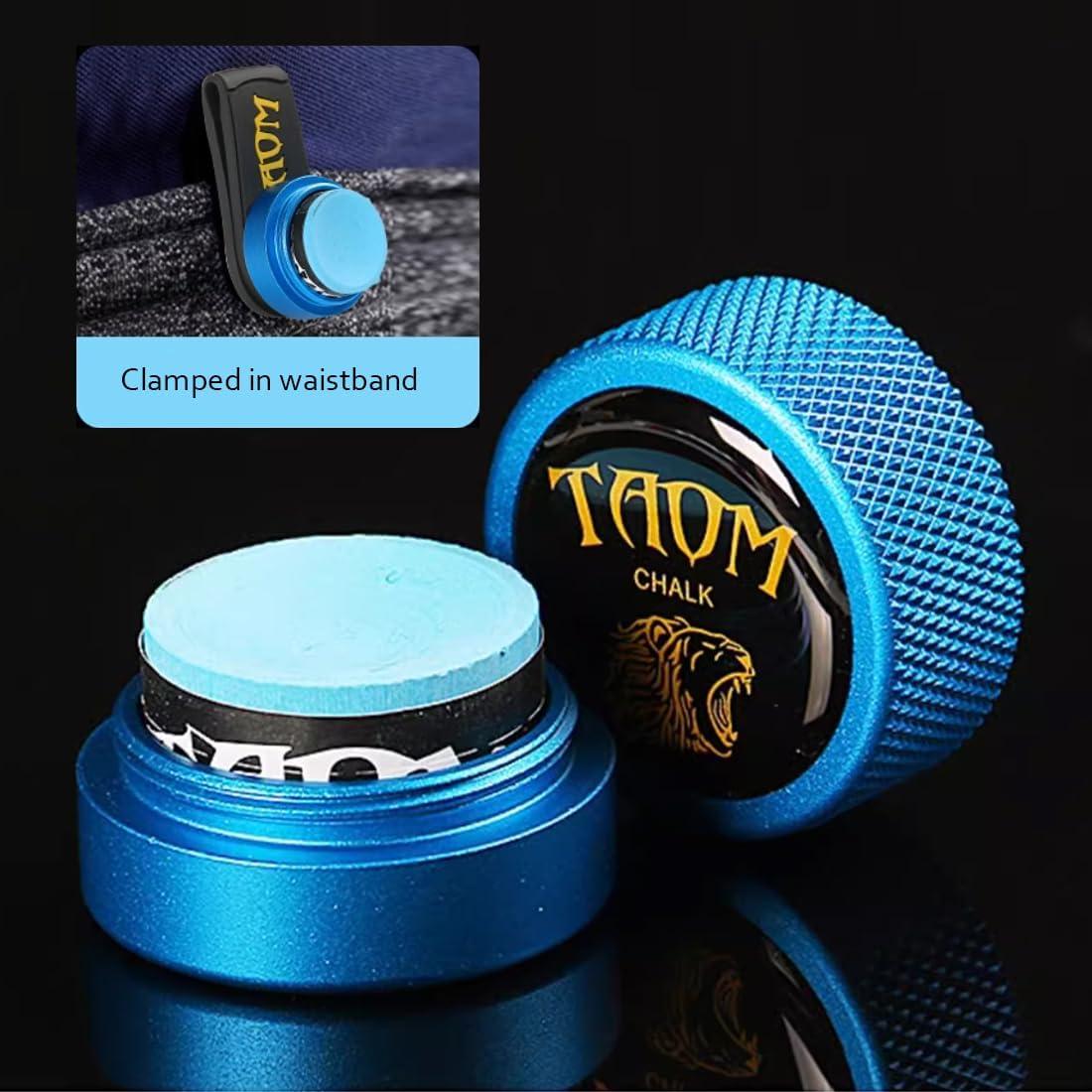 Soporte de Tiza de Billar YEUEK Redondo Aluminio Azul