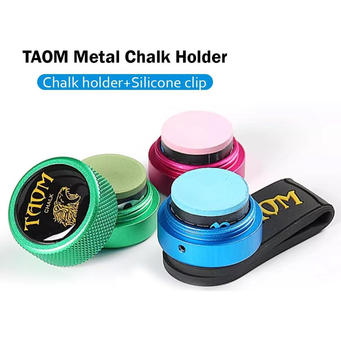 Soporte de Tiza de Billar YEUEK Redondo Aluminio Azul