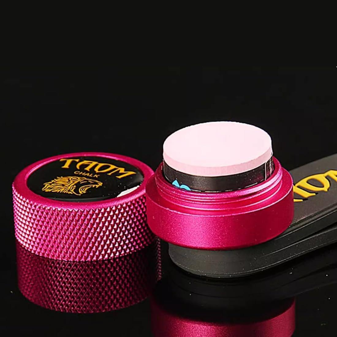 Soporte de Tiza de Billar YEUEK Redondo Aluminio Azul