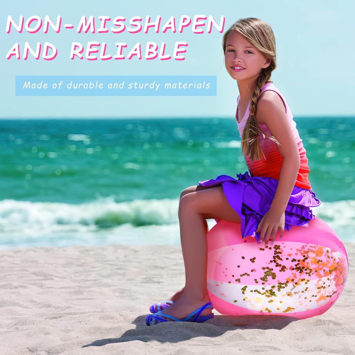 Pelotas de Playa Inflables FUTUREPLUSX 2PCS Rosa 40.64 cm