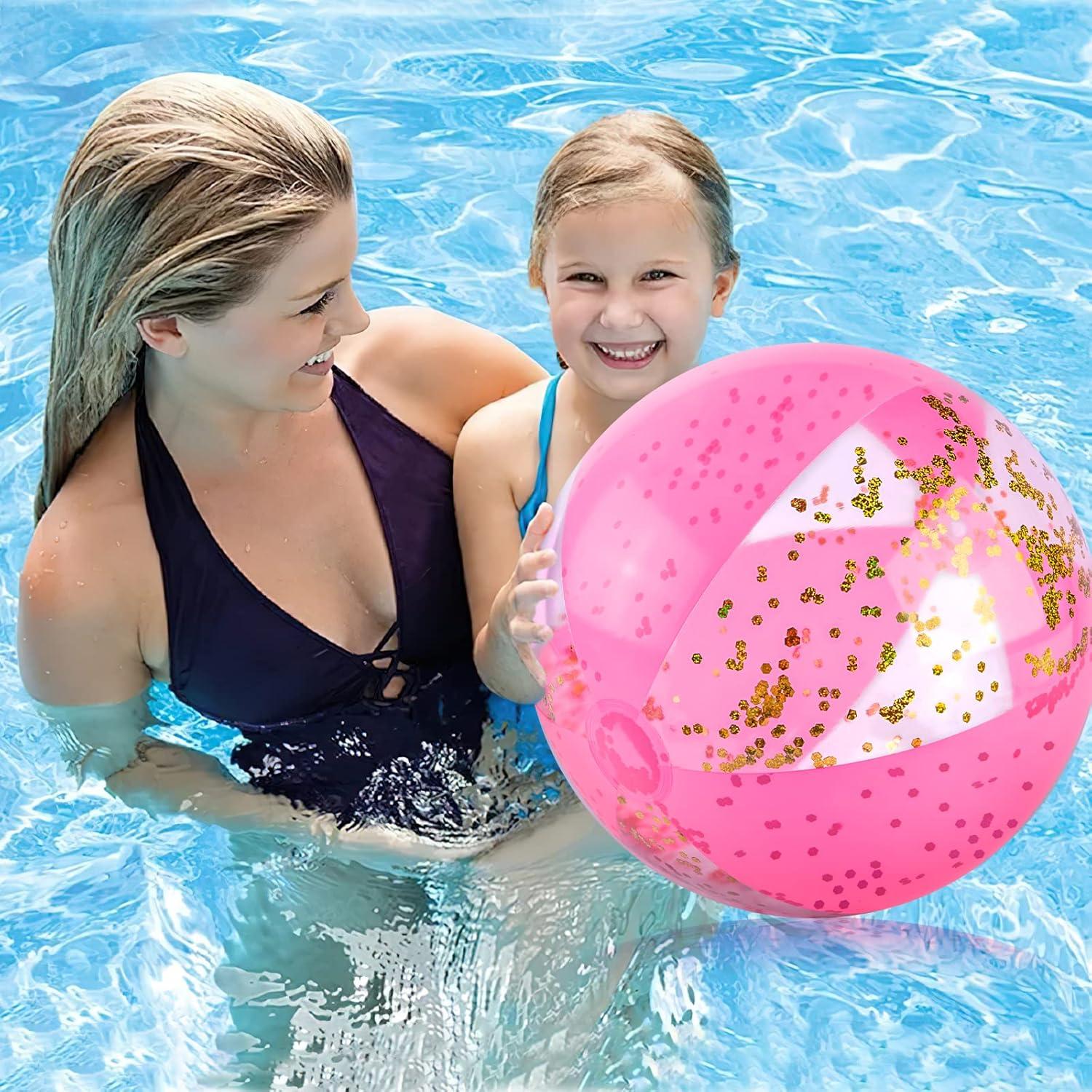 Pelotas de Playa Inflables FUTUREPLUSX 2PCS Rosa 40.64 cm