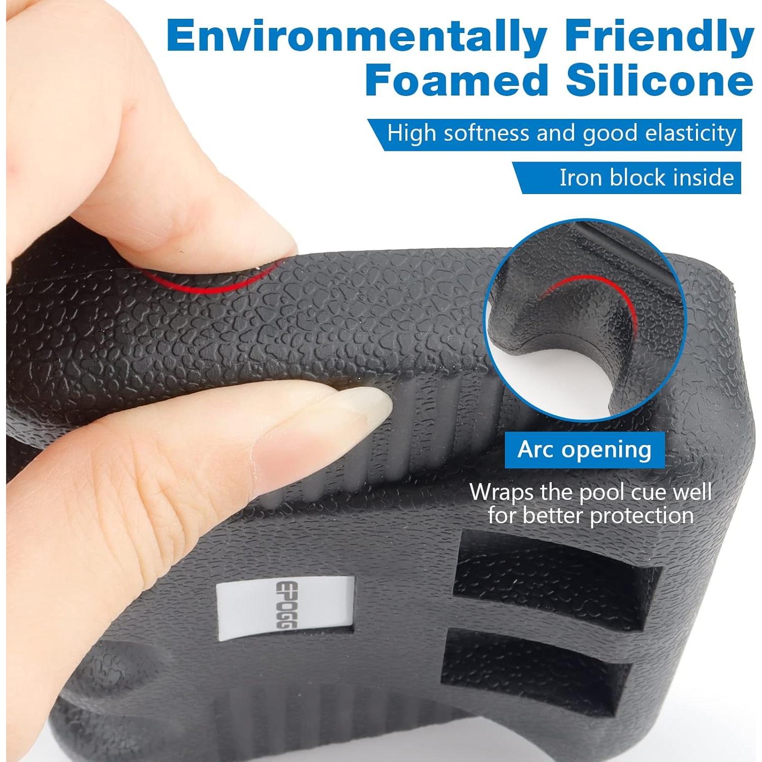 Soporte de Taco de Billar EPOGG Portátil 4 Agujeros Silicona