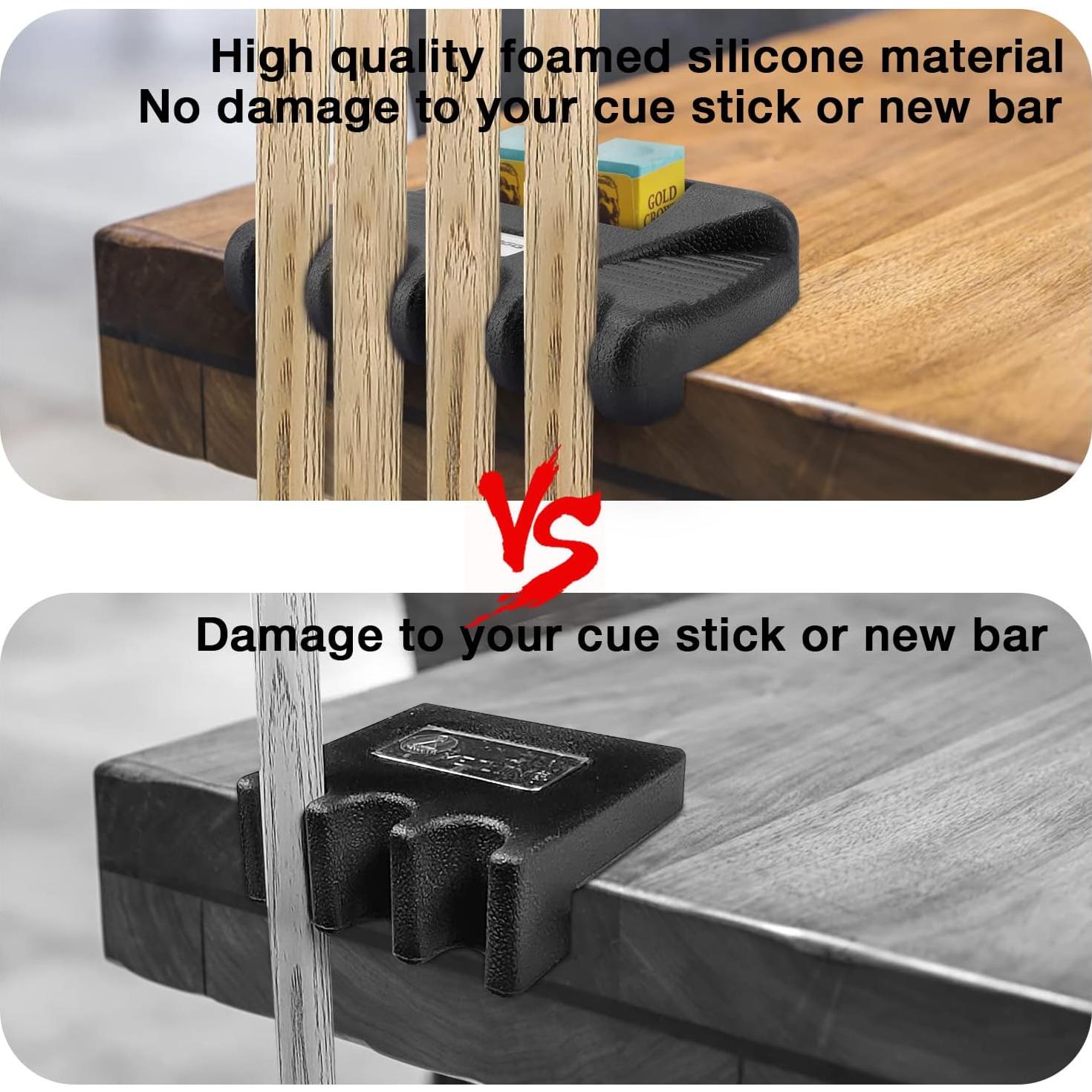 Soporte de Taco de Billar EPOGG Portátil 4 Agujeros Silicona