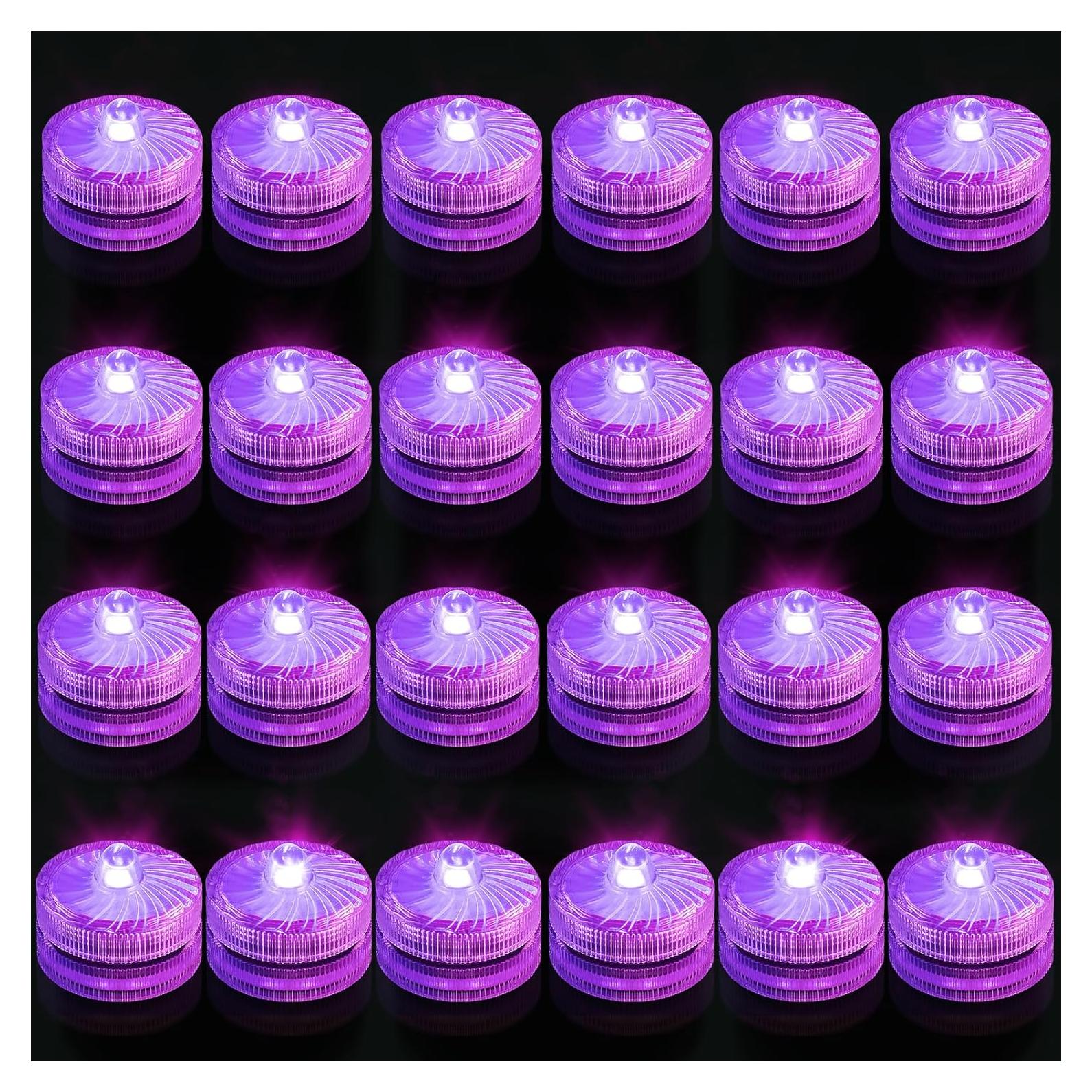 Luces LED sumergibles moradas idyl light 24 unidades IP68