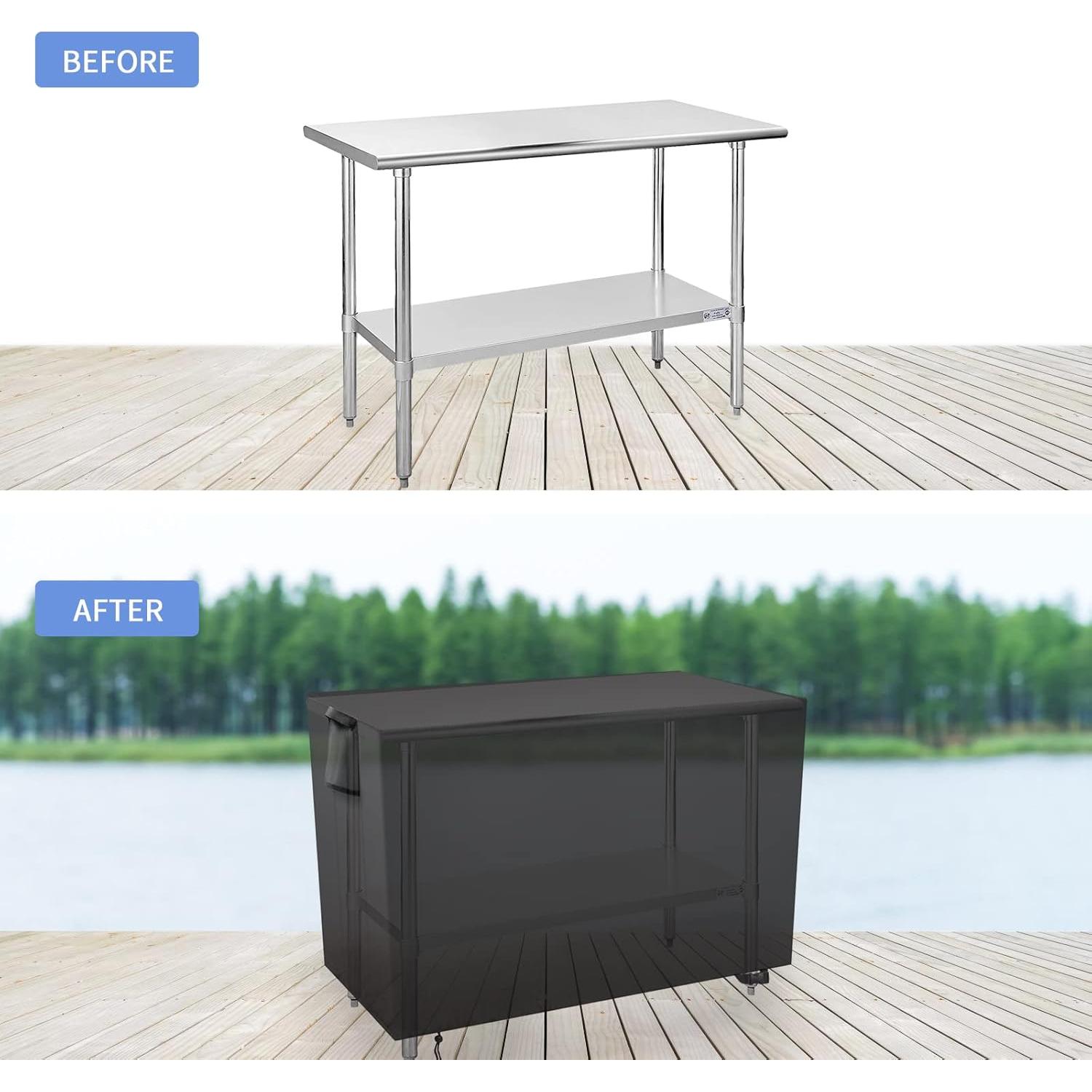 Cubierta de Mesa Exterior Youlvy Acero Inoxidable 121.9x61x88.9 cm