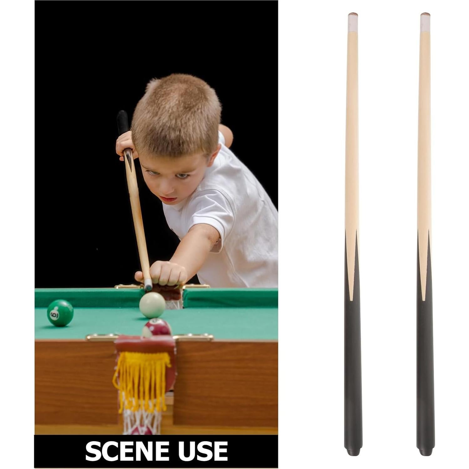 2 Palos de Billar Cortos para Niños ifundom 48 cm Madera