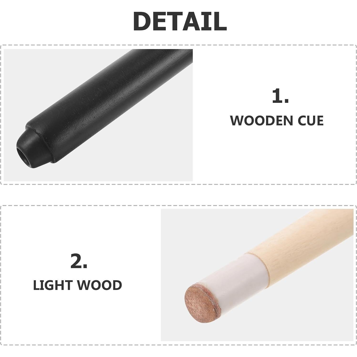 2 Palos de Billar Cortos para Niños ifundom 48 cm Madera