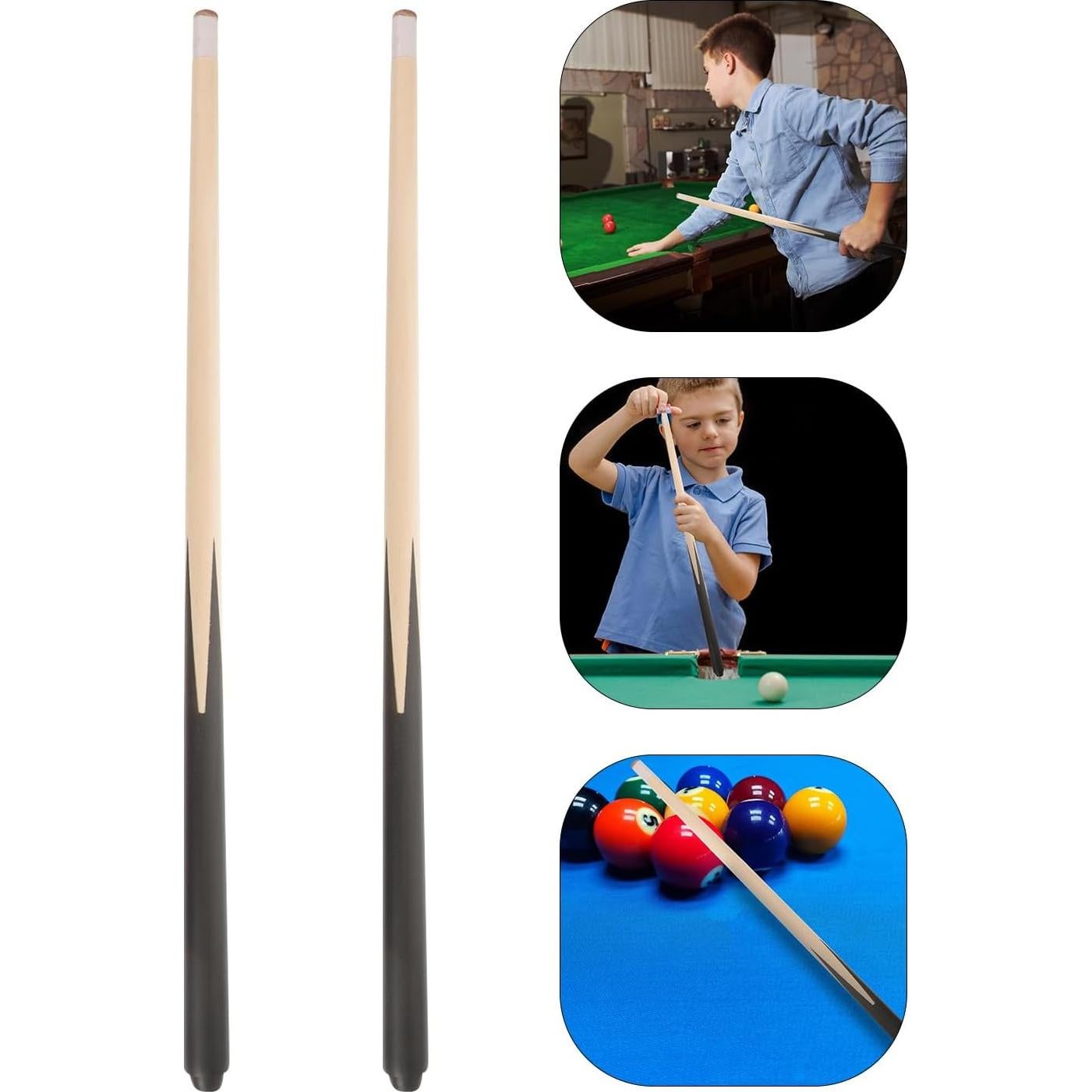 2 Palos de Billar Cortos para Niños ifundom 48 cm Madera