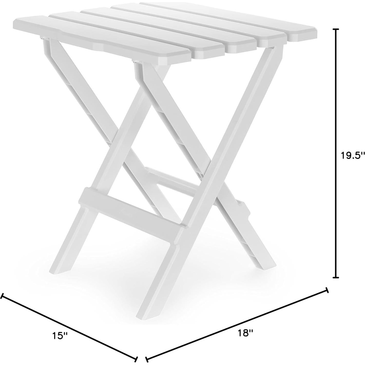 Mesa Lateral Plegable Camco 51695 Blanca 45.72x38.1cm