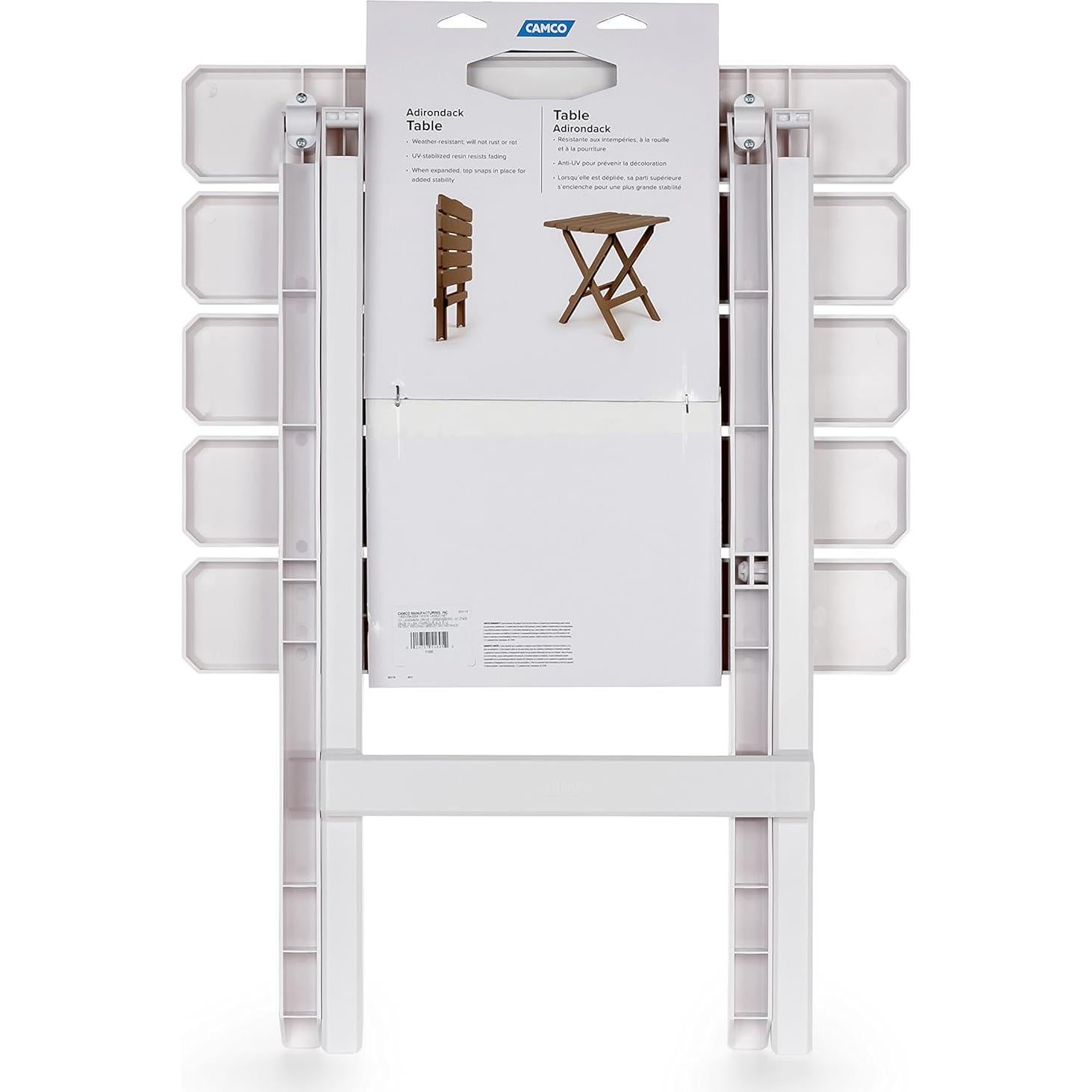 Mesa Lateral Plegable Camco 51695 Blanca 45.72x38.1cm