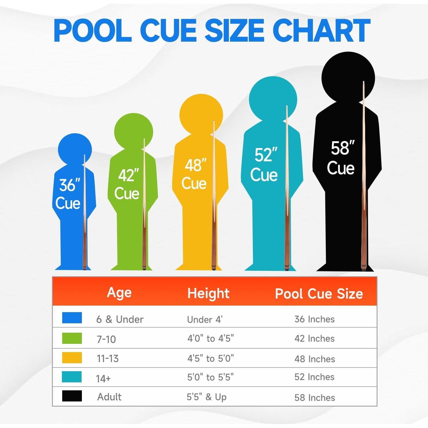 Taco de Billar GSE 36" Arce Canadiense 1 Pieza 12 oz