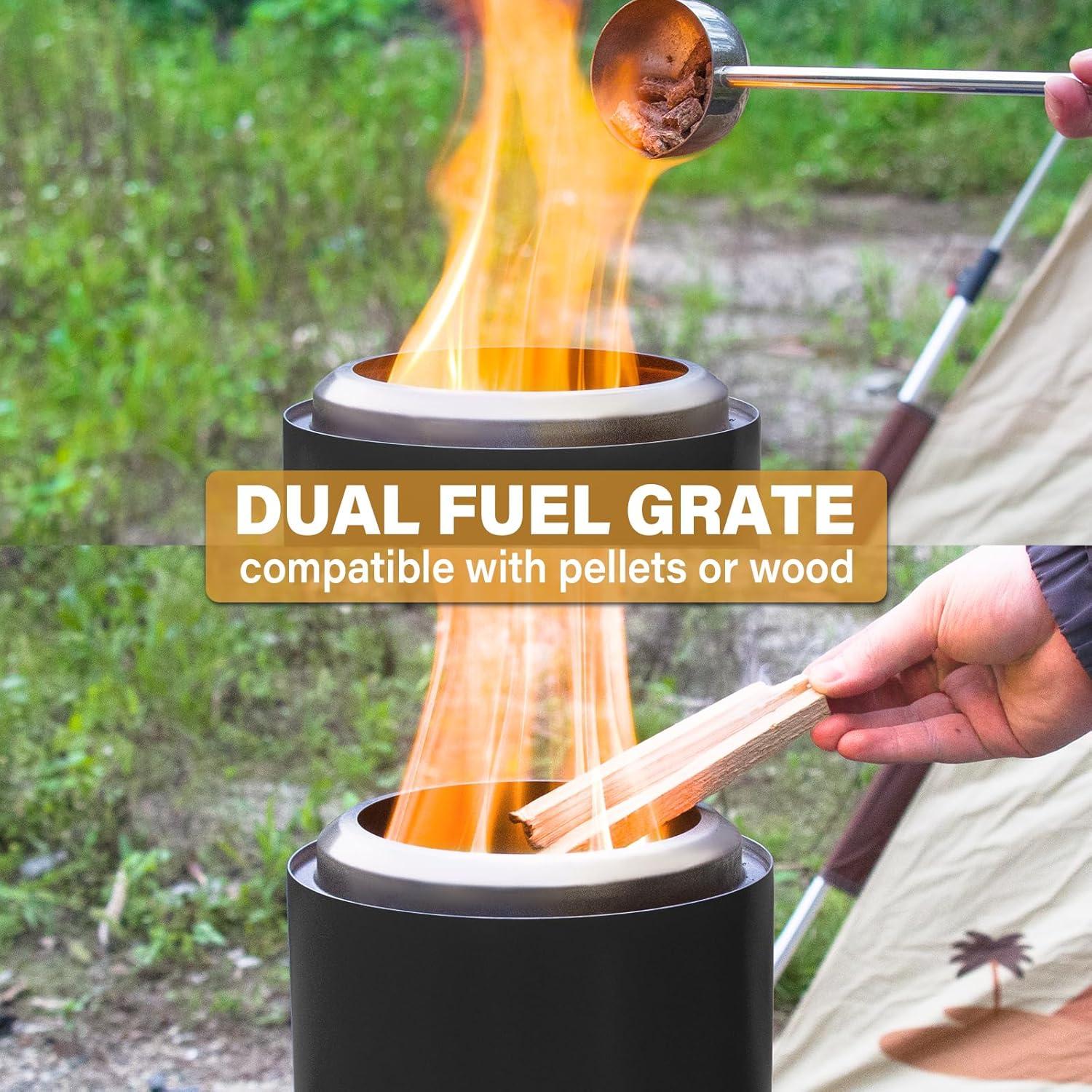 Fogata de Mesa HGD Sin Humo 20 cm Acero Inoxidable Negra