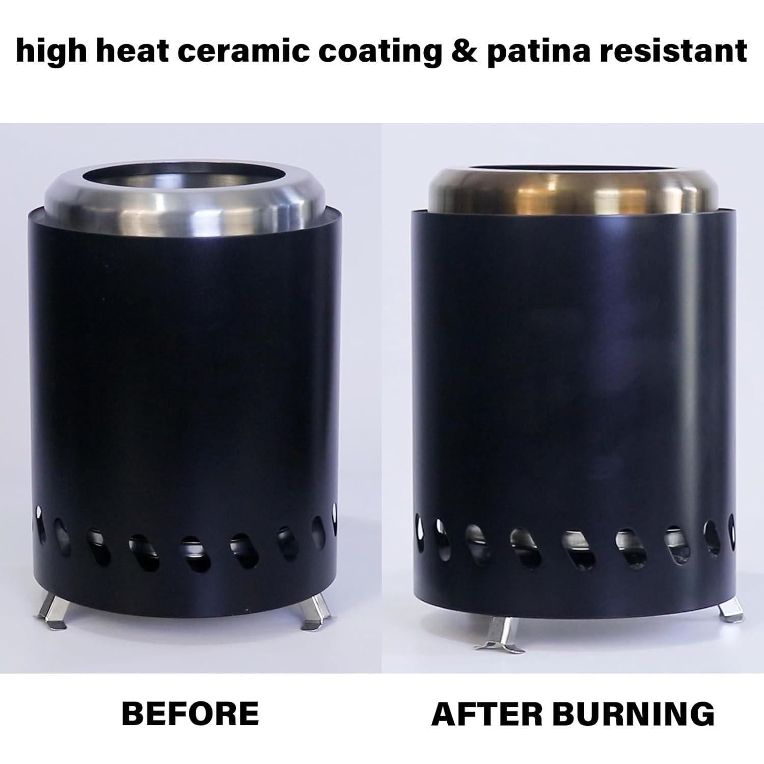 Fogata de Mesa HGD Sin Humo 20 cm Acero Inoxidable Negra