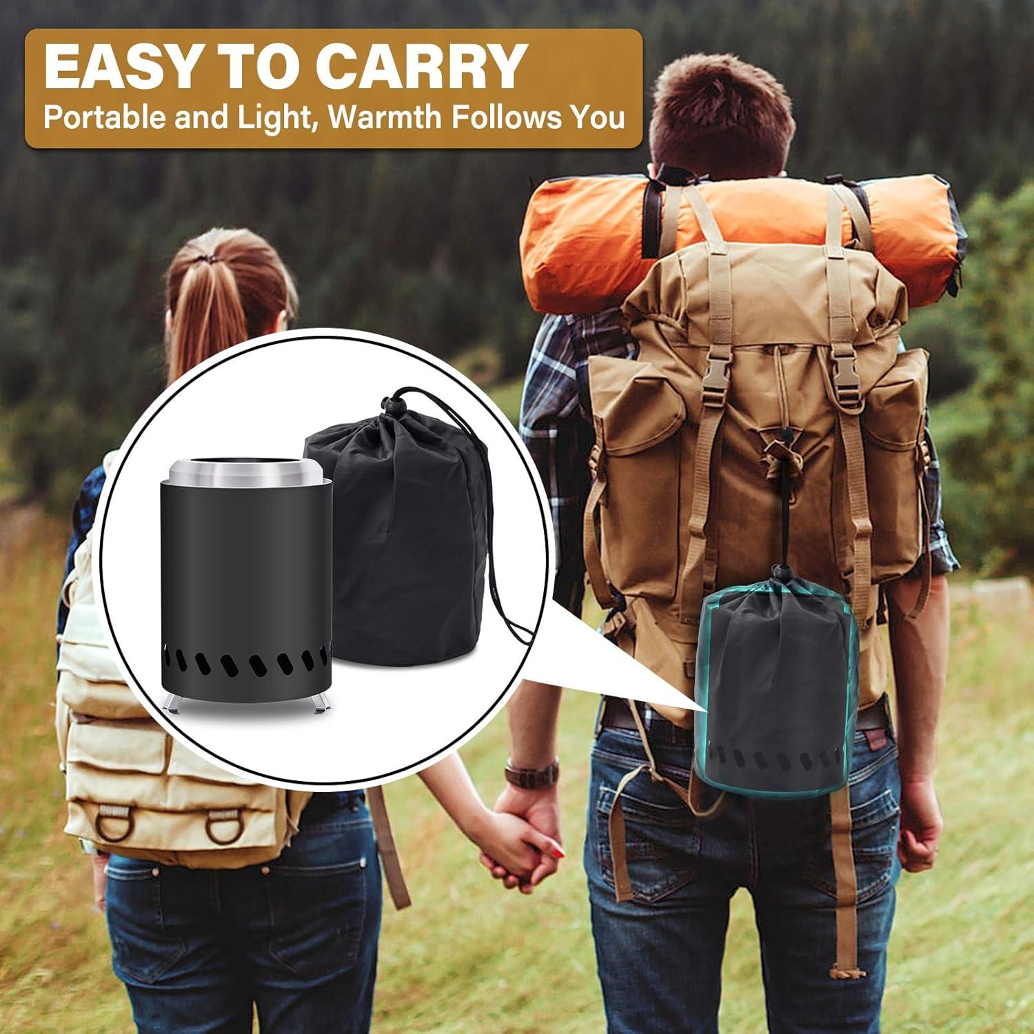 Fogata de Mesa HGD Sin Humo 20 cm Acero Inoxidable Negra