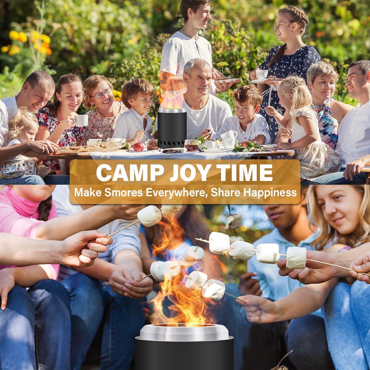 Fogata de Mesa HGD Sin Humo 20 cm Acero Inoxidable Negra