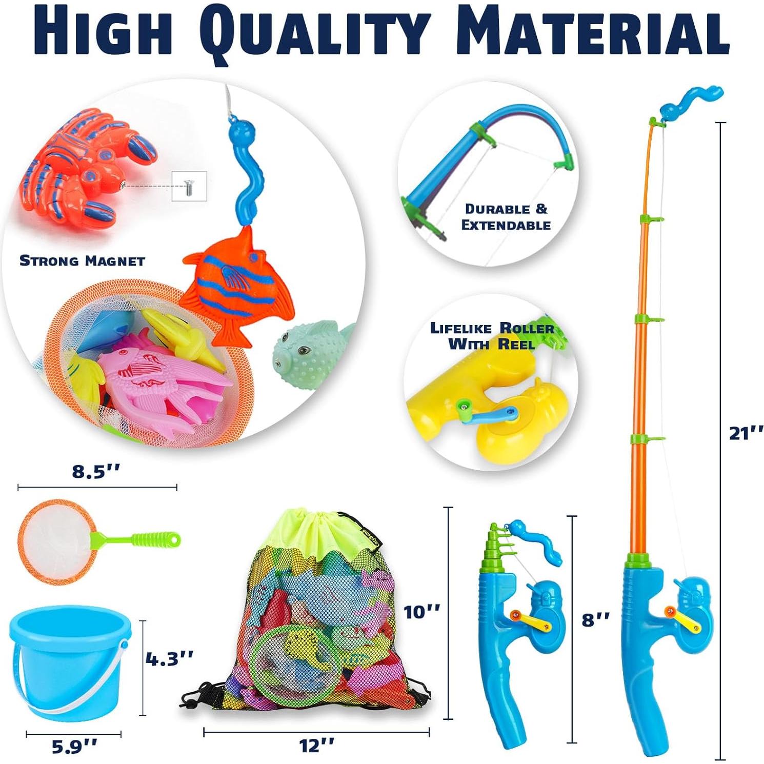 Juego de Pesca Magnético CozyBomB™ para Niños - 50 Peces