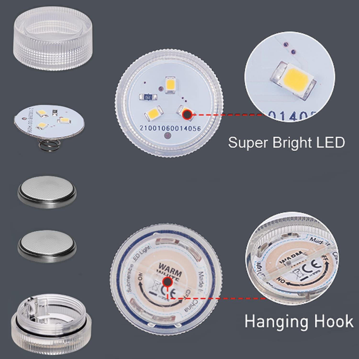 Velas LED Sumergibles Afoosoo - Paquete de 20 Blancas 3cm