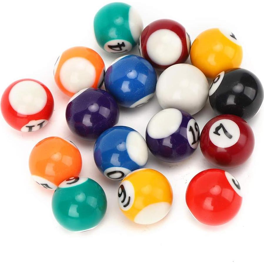 Juego de 16 Bolas de Billar Mini HEITIGN 2.5cm Resina