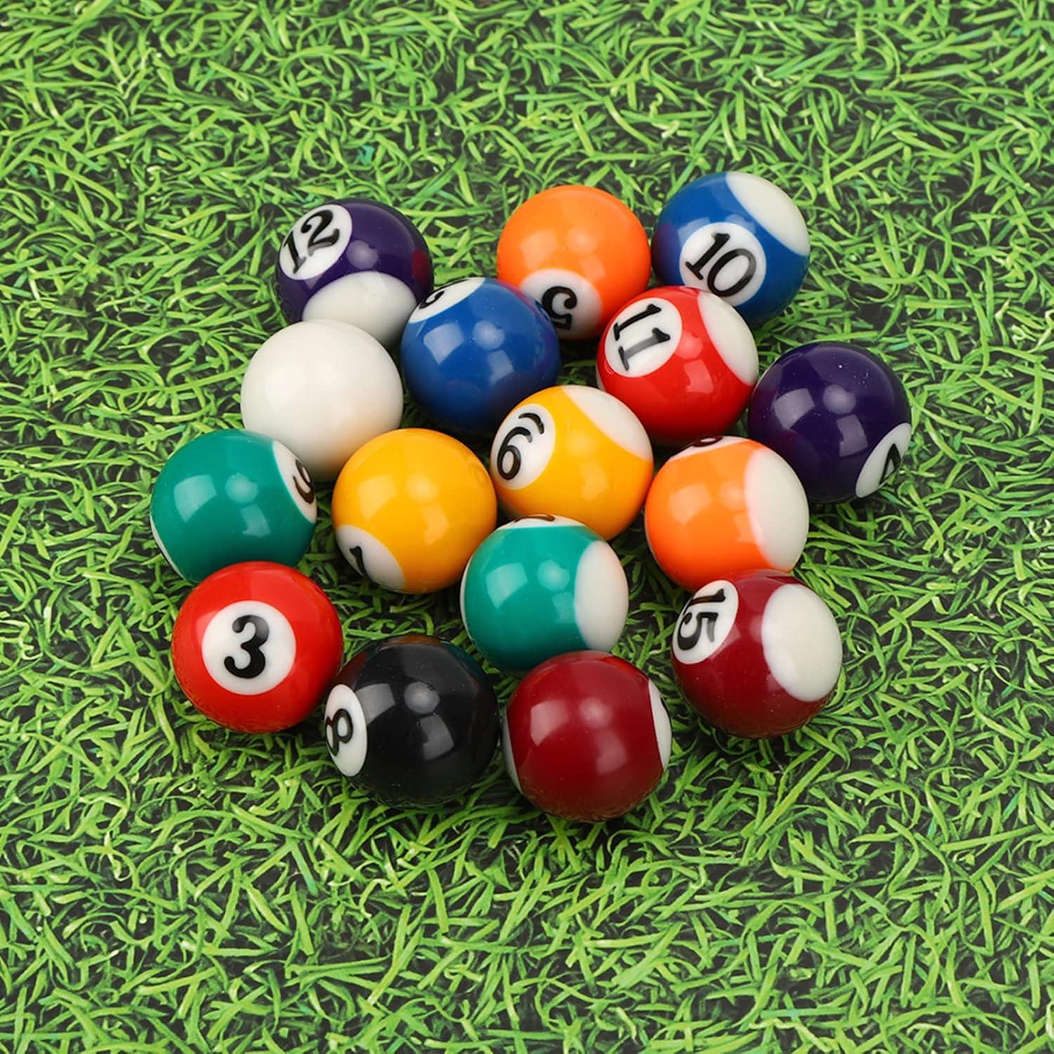 Juego de 16 Bolas de Billar Mini HEITIGN 2.5cm Resina