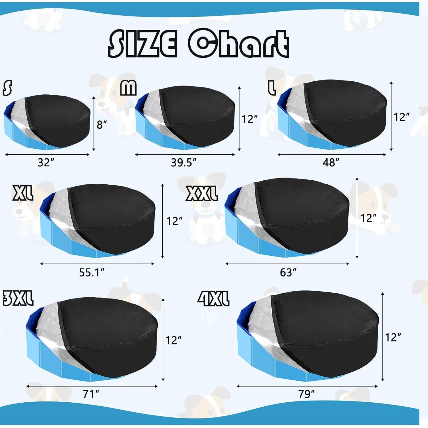 Cubierta de piscina para perros Rypet XX-Large 160 cm redonda