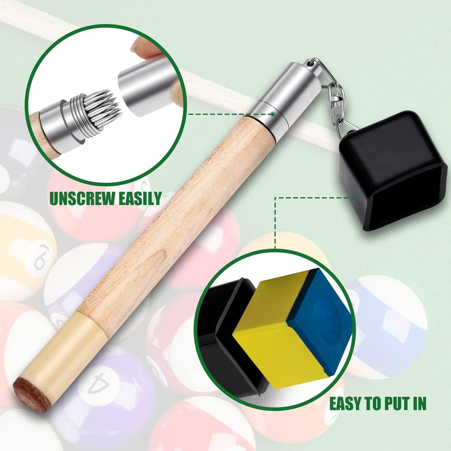 Soporte de Tiza TOBWOLF para Billar 2 en 1 Portátil