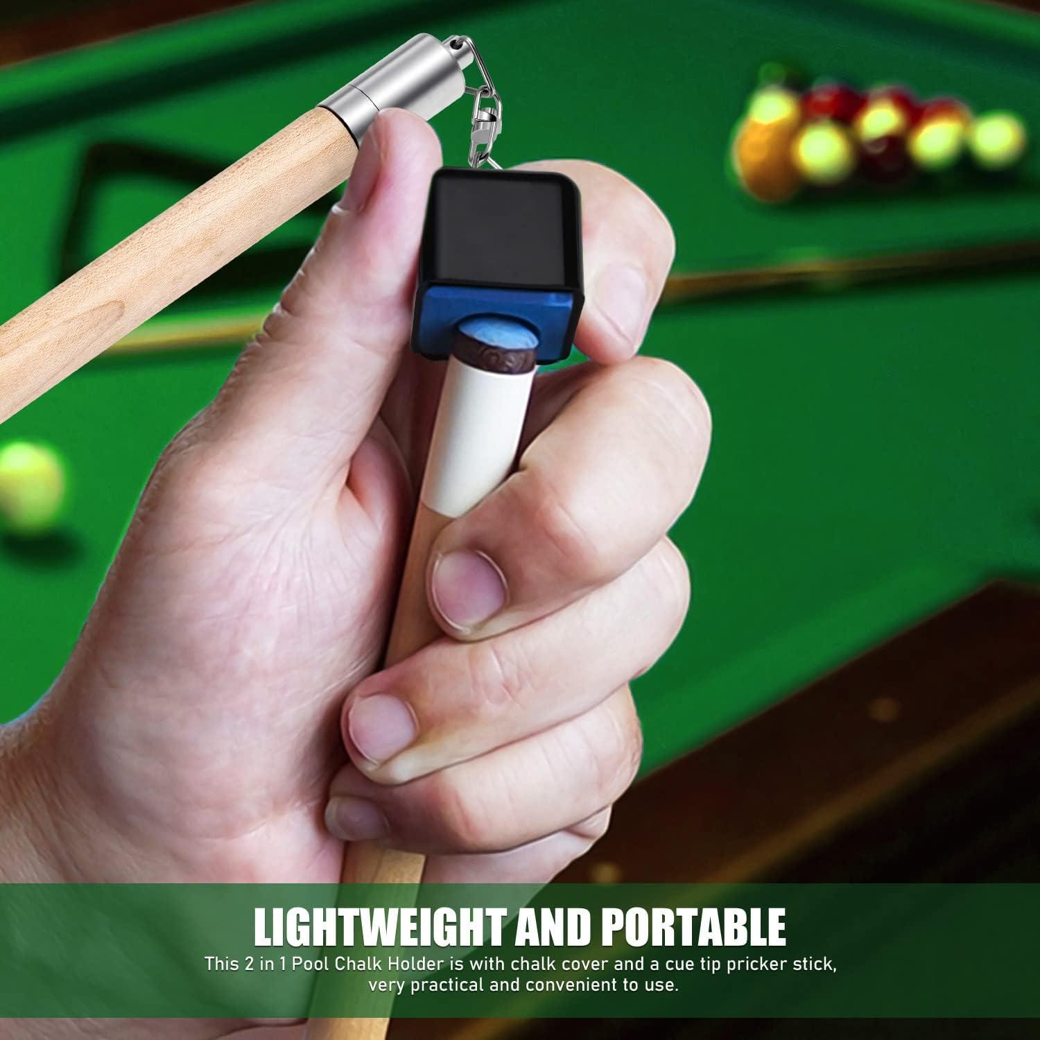 Soporte de Tiza TOBWOLF para Billar 2 en 1 Portátil