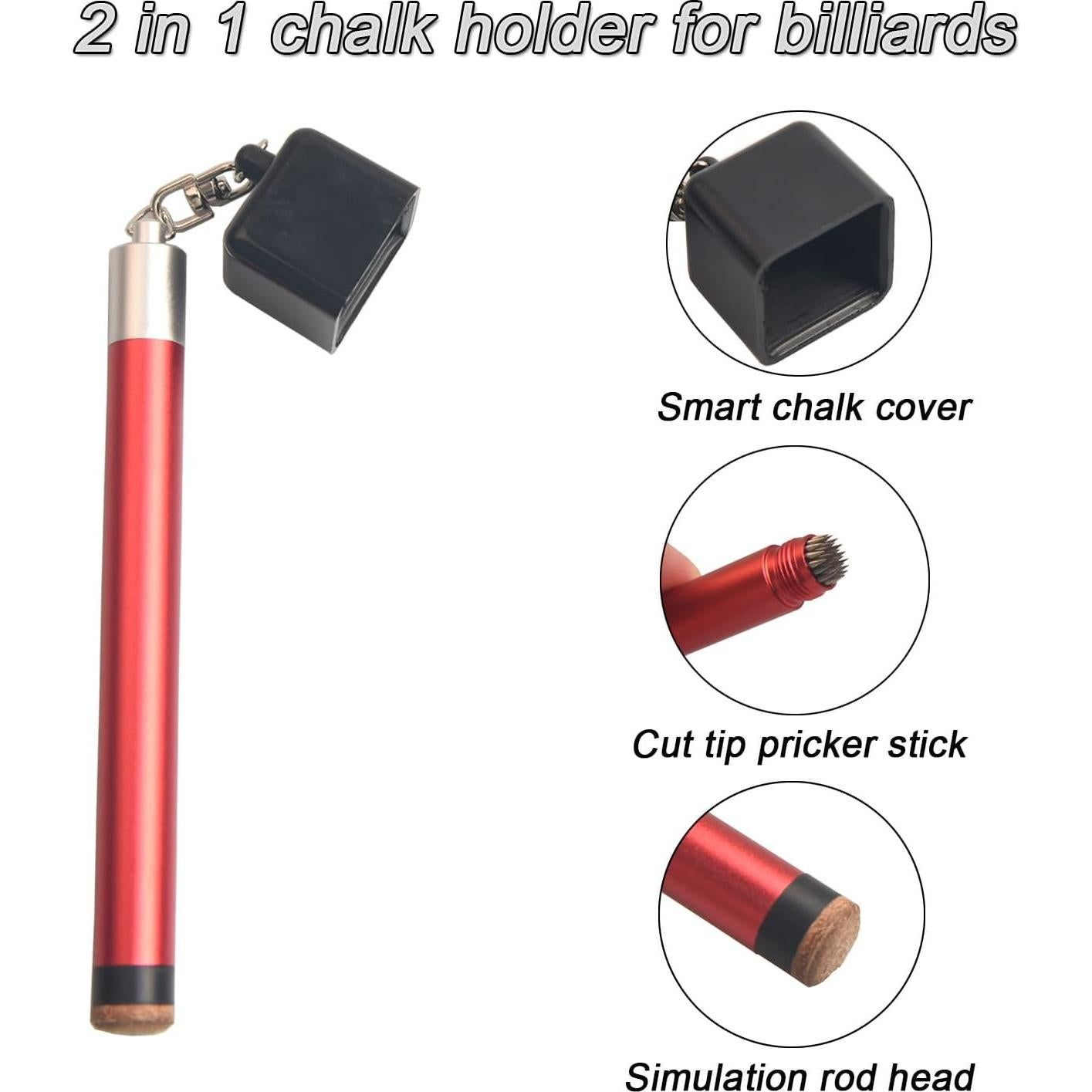 Porta Tiza 2 en 1 Lake of Fire - Accesorio de Billar Rojo