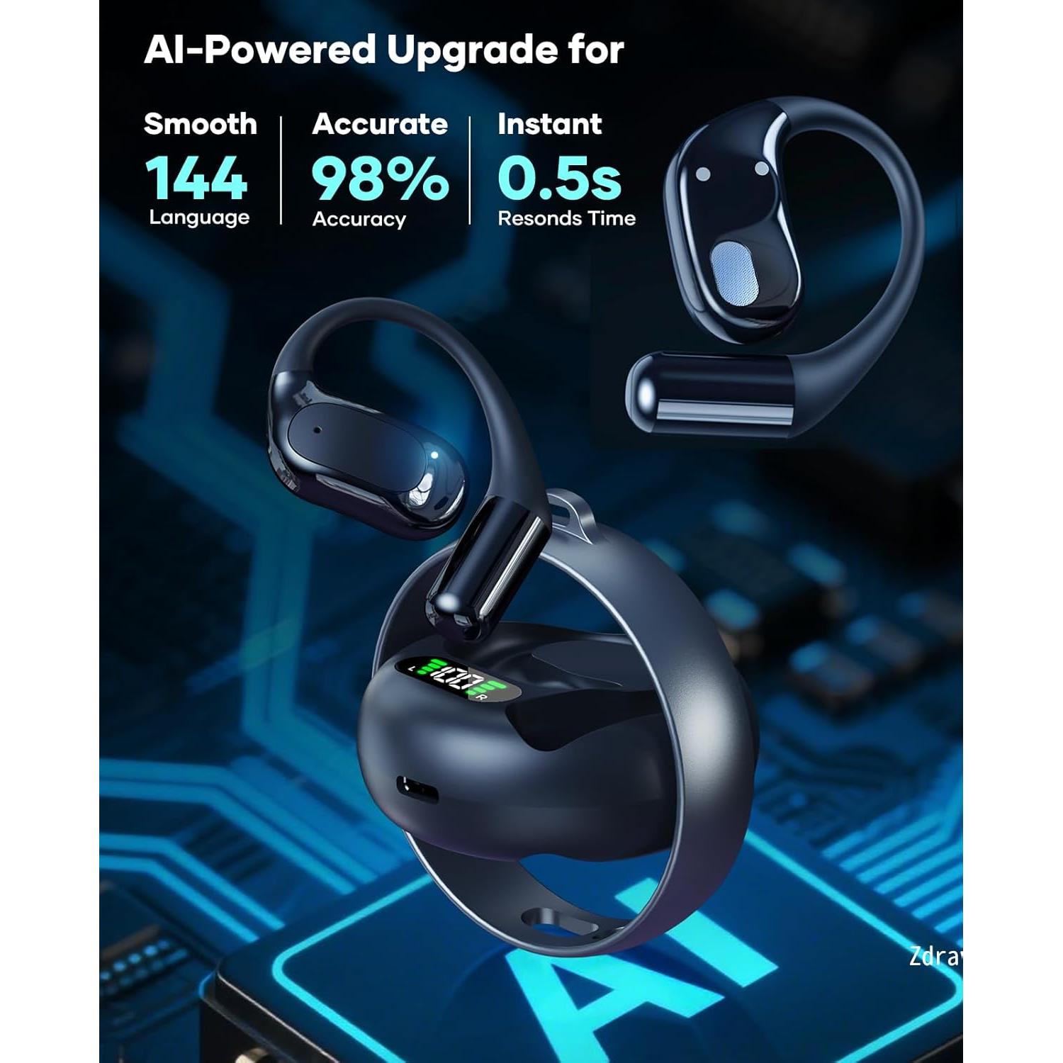 Auriculares de Traducción AI Prwtso M114 Bluetooth 144 Idiomas