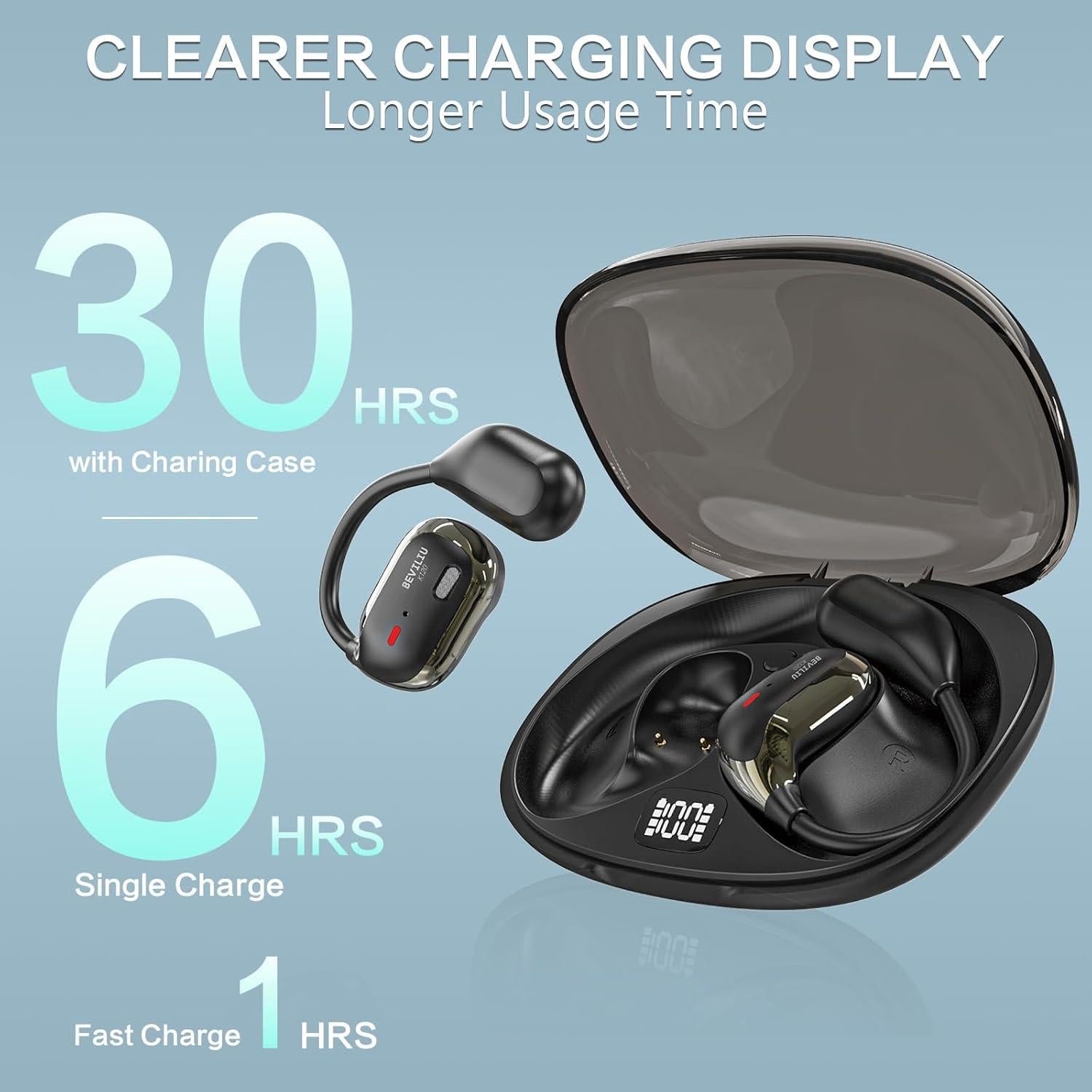 Auriculares de Traducción Beviliu 3-en-1 Inalámbricos Negro