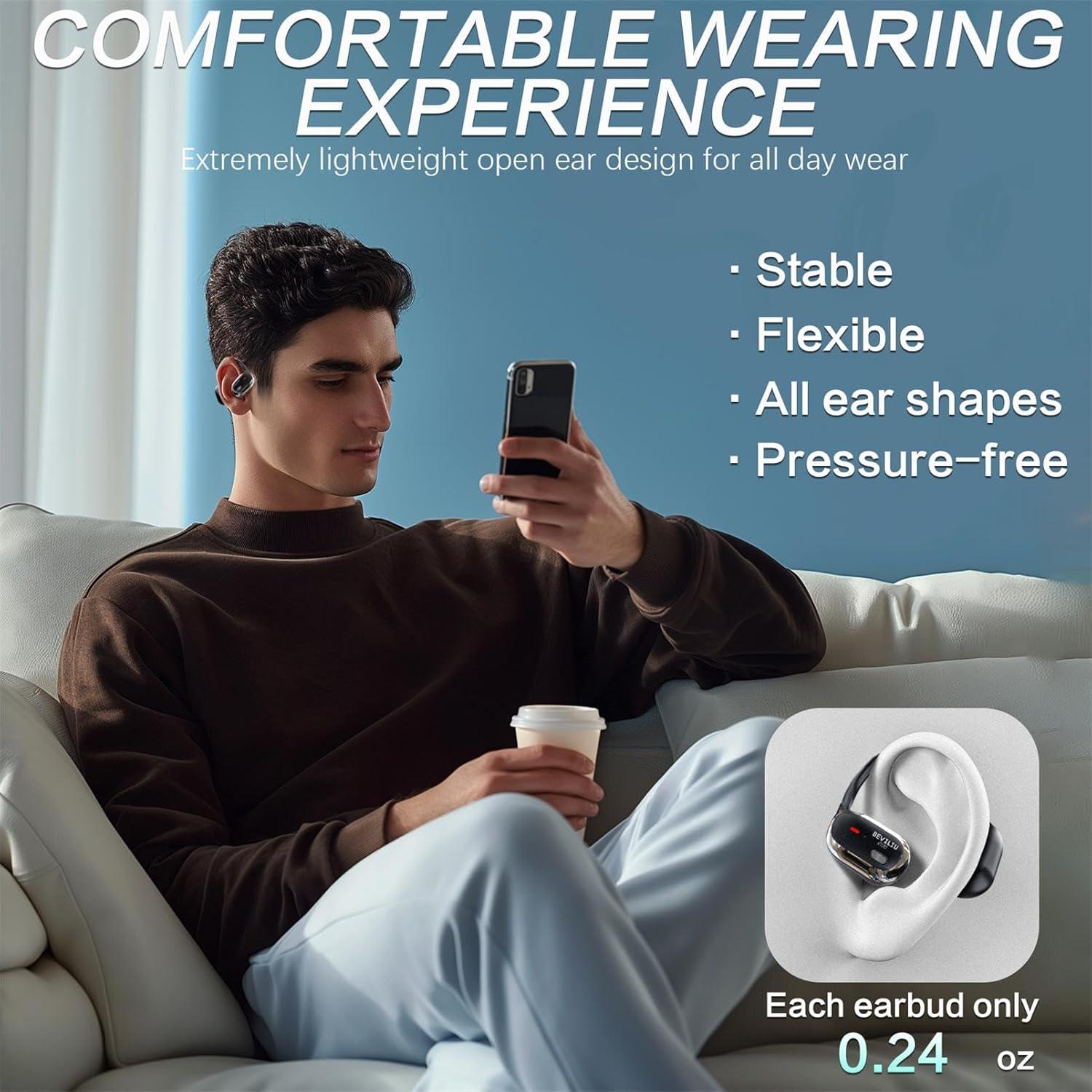 Auriculares de Traducción Beviliu 3-en-1 Inalámbricos Negro