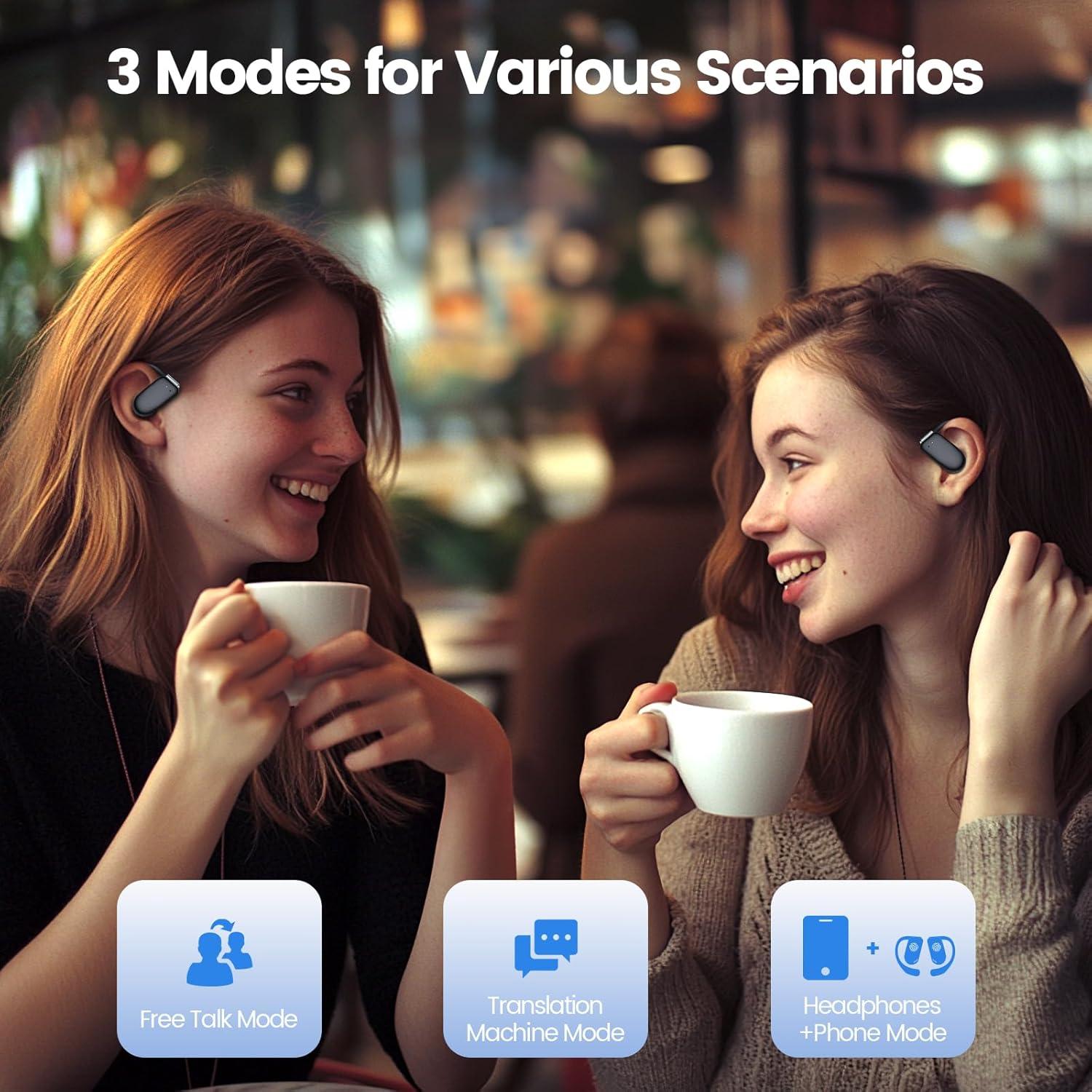 Auriculares Traductores AI PocBuds OW7 164 Idiomas 80H