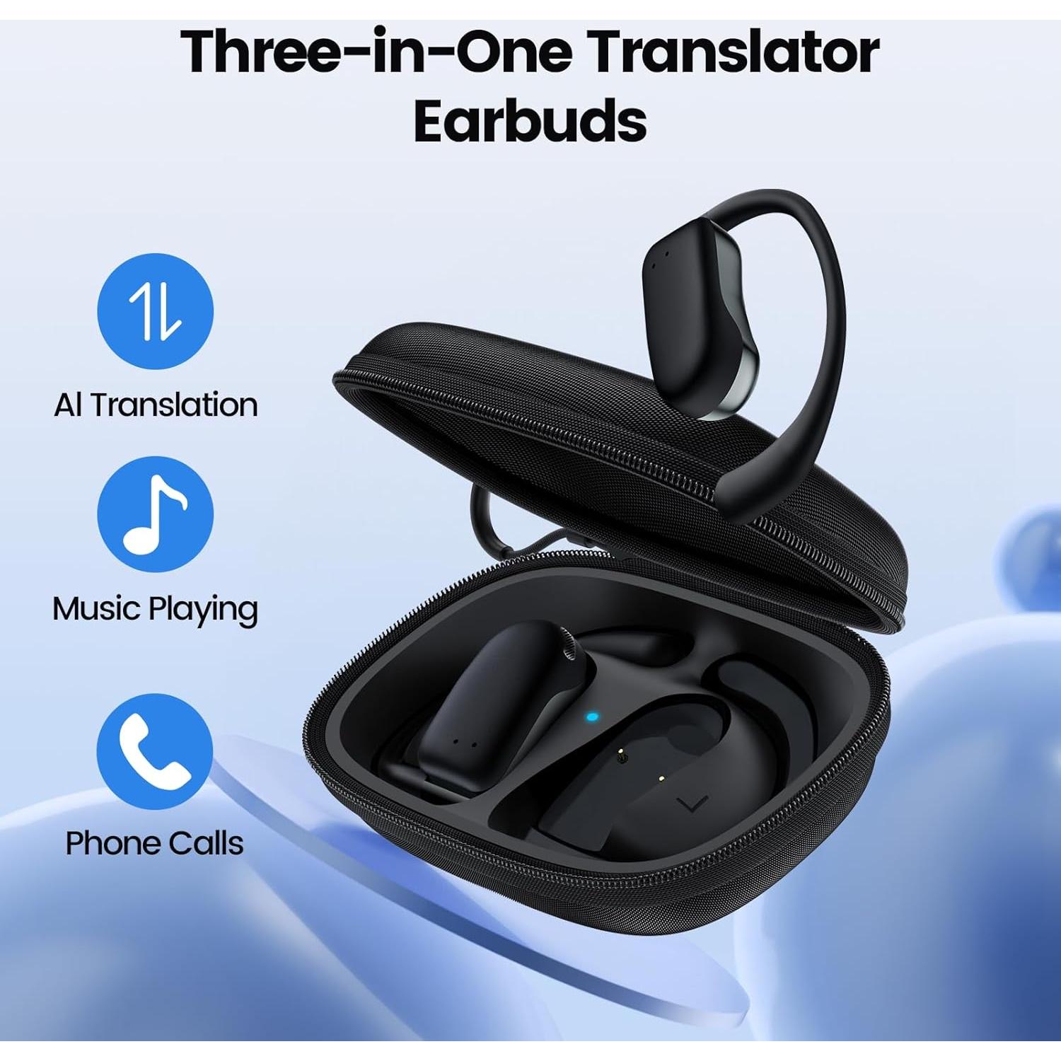Auriculares Traductores AI PocBuds OW7 164 Idiomas 80H