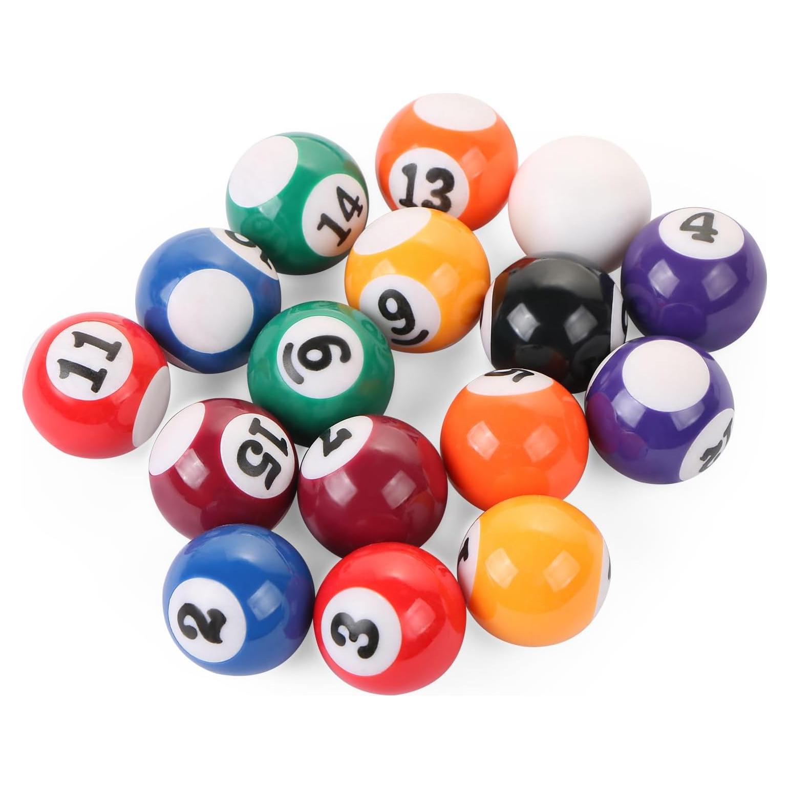 Juego de 16 Bolas de Billar Miniatura TOSAMZOO 25mm