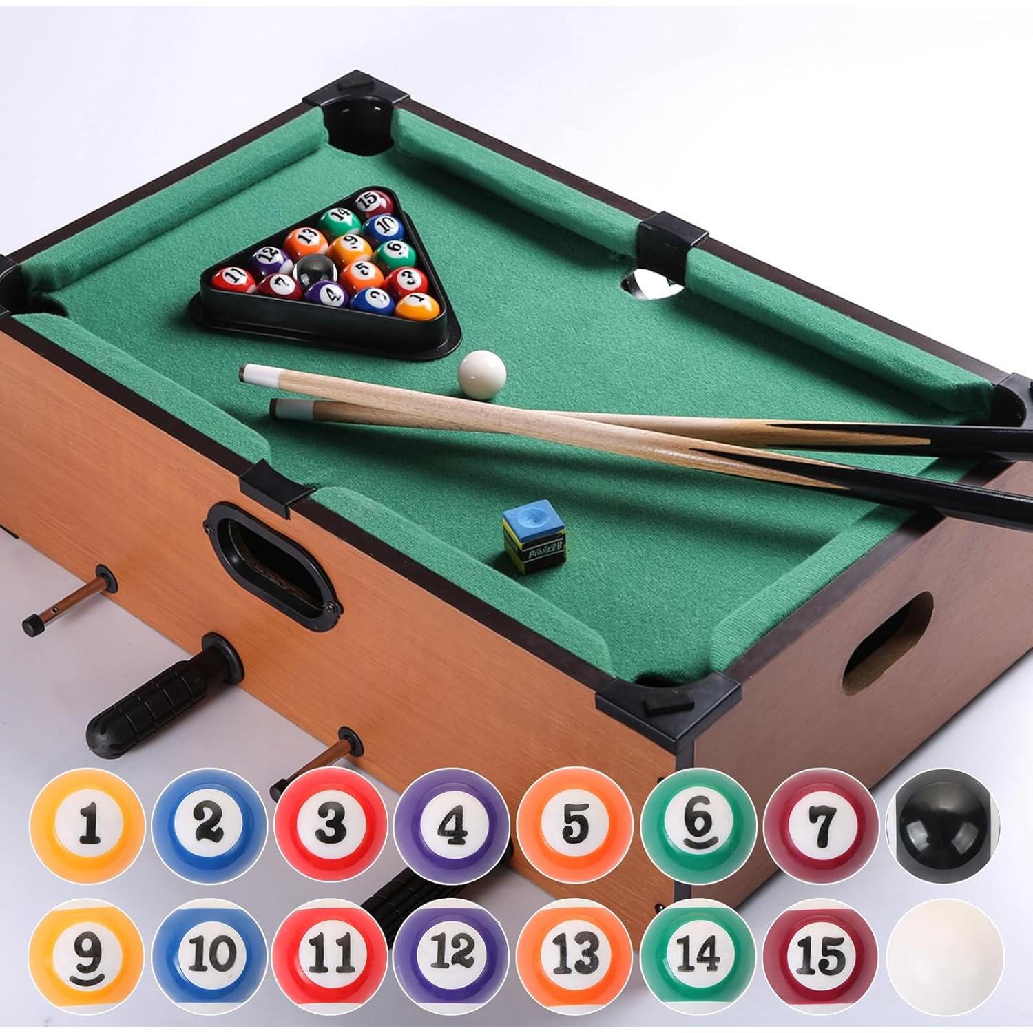 Juego de 16 Bolas de Billar Miniatura TOSAMZOO 25mm