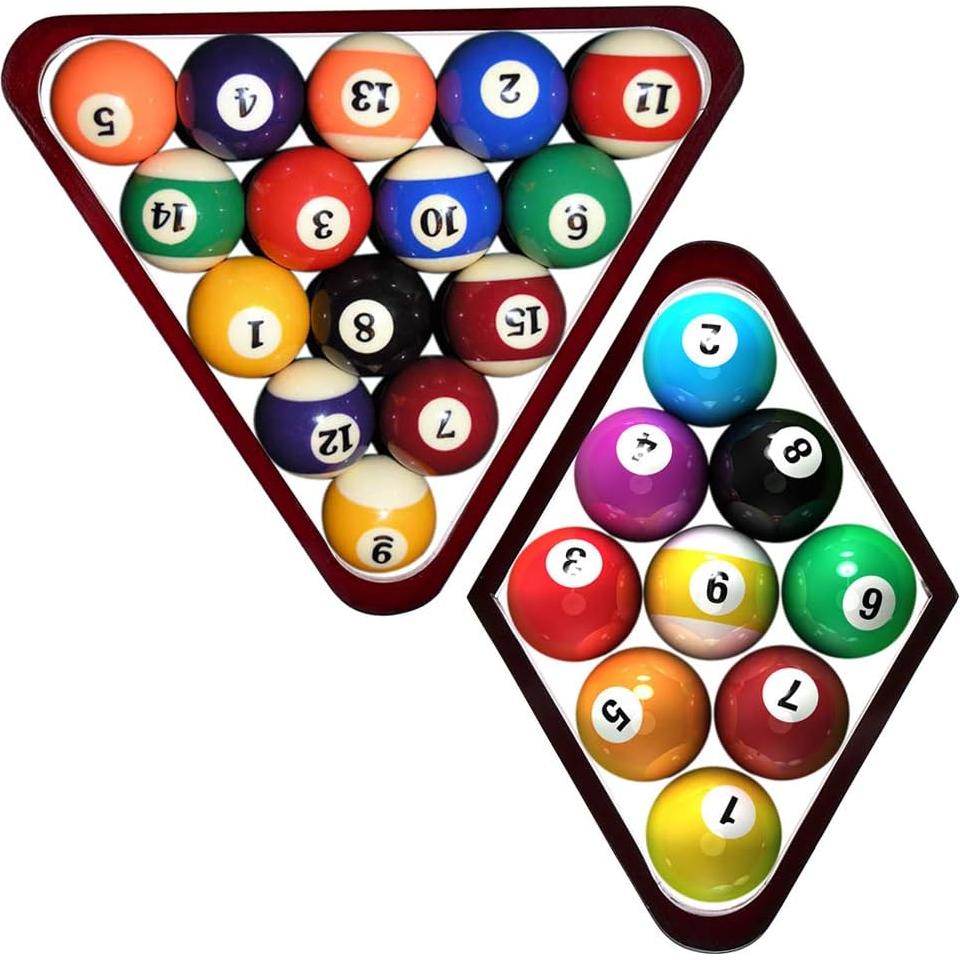 Conjunto Soportes de Bolas de Billar OwnMy - Triangular y Diamante
