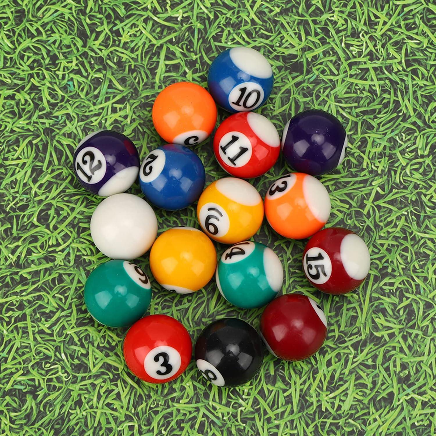 Juego de Bolas de Billar Mini 16PCS Haosie 2.5cm Resina
