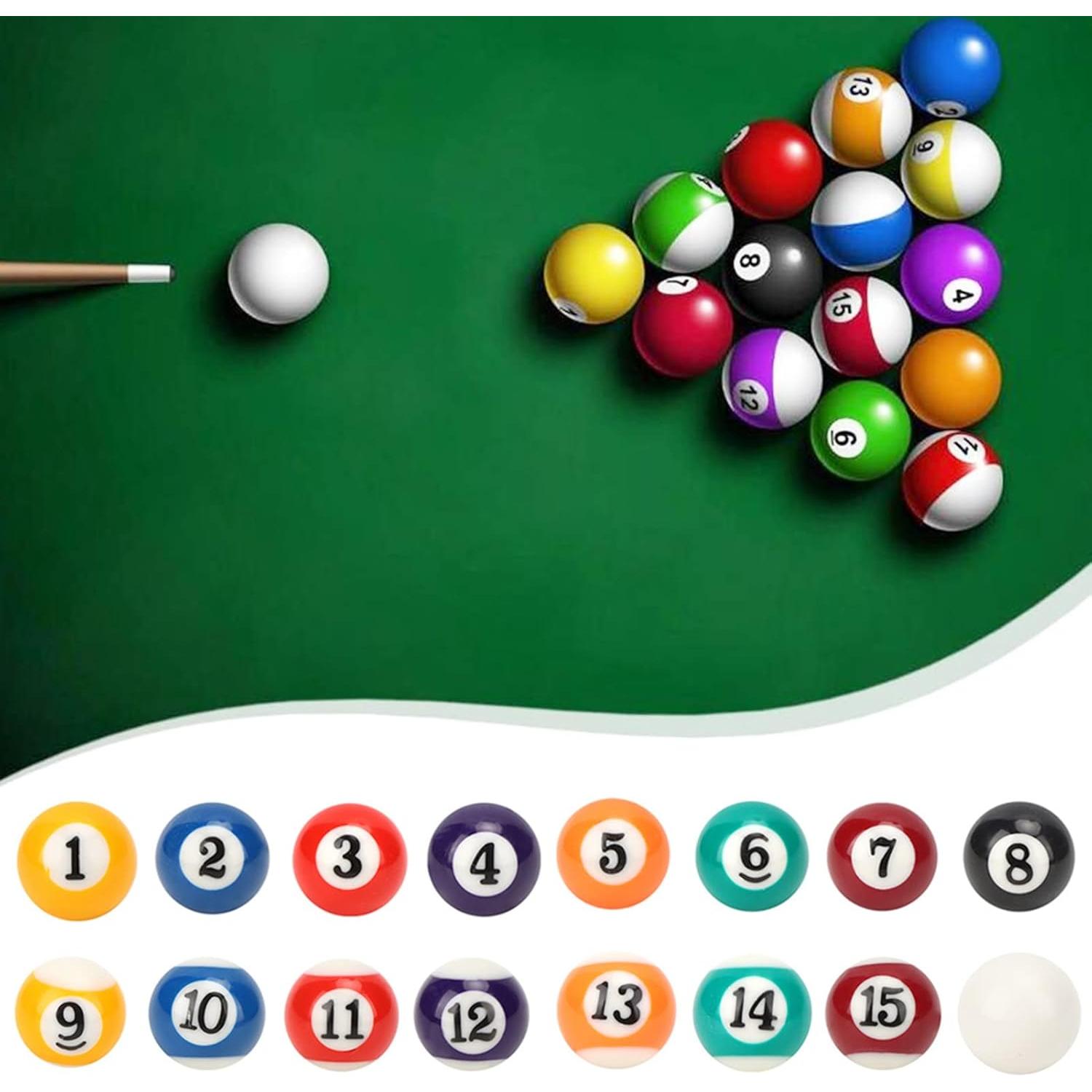 Juego de Bolas de Billar Mini 16PCS Haosie 2.5cm Resina