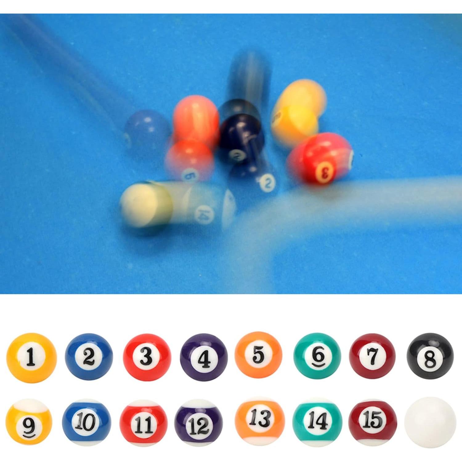 Juego de Bolas de Billar Mini 16PCS Haosie 2.5cm Resina