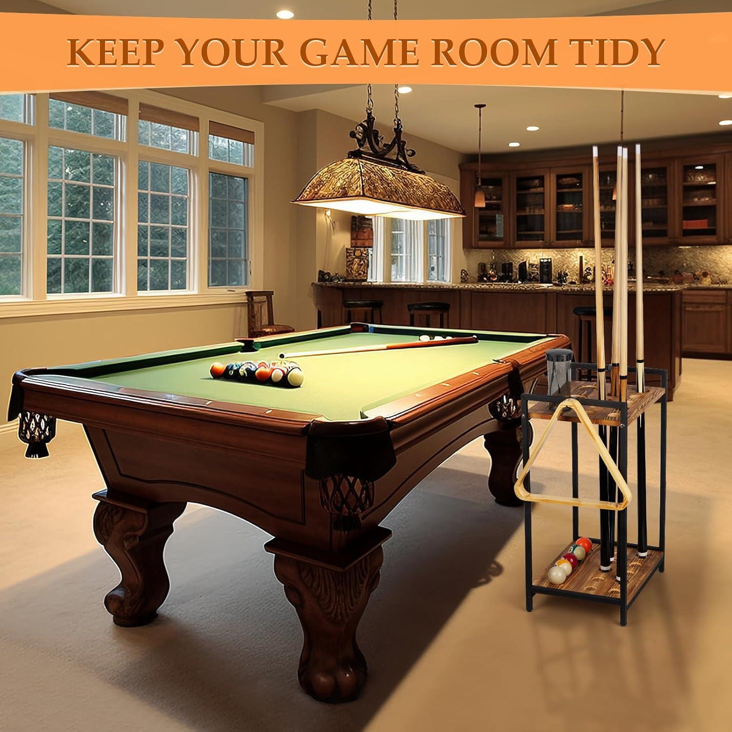 Soporte para Palos de Billar Jolensoy - Madera y Hierro, 10 Huecos