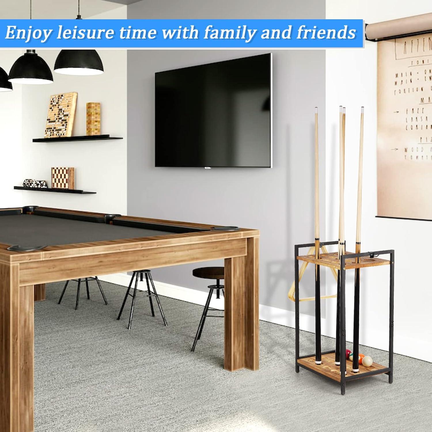 Soporte para Palos de Billar Jolensoy - Madera y Hierro, 10 Huecos