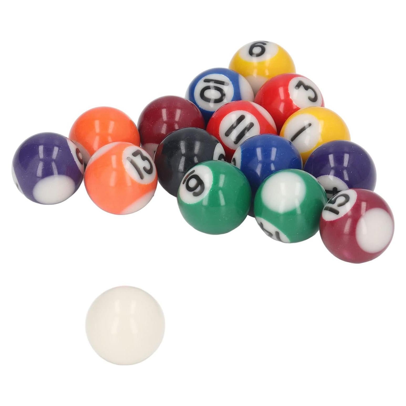 Conjunto de 16 Mini Bolas de Billar Tnfeeon de Resina 25mm