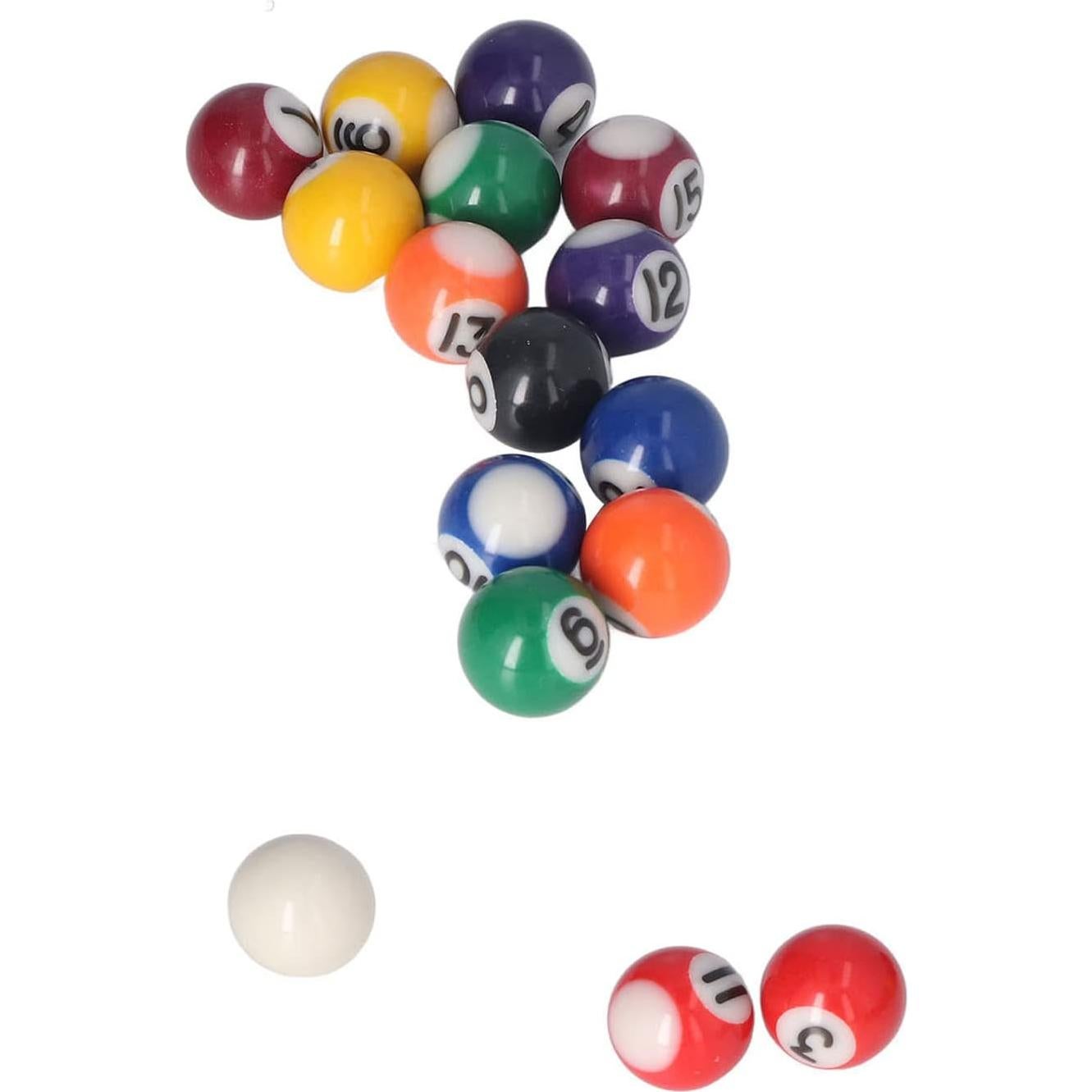 Conjunto de 16 Mini Bolas de Billar Tnfeeon de Resina 25mm