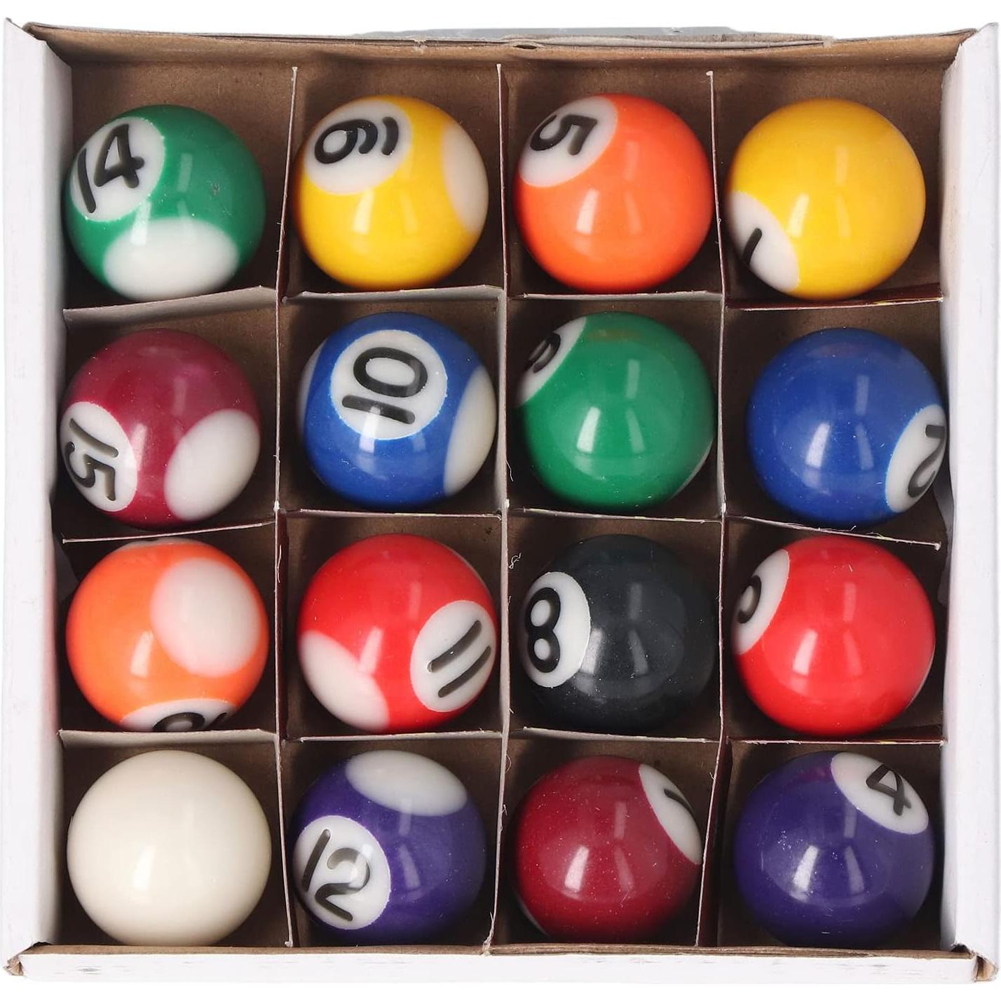 Conjunto de 16 Mini Bolas de Billar Tnfeeon de Resina 25mm